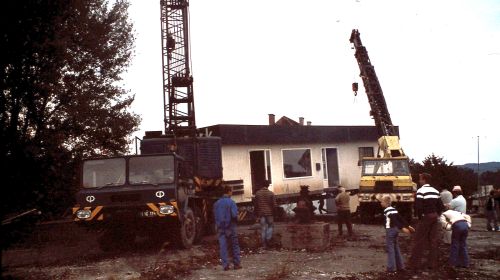 Gleich steht das Bootshaus am Winterhafen