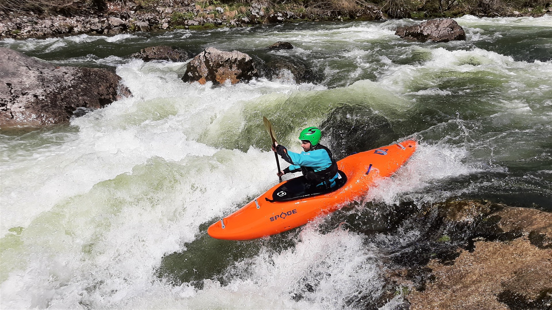 Kajak, Fluss Koppentraun, Abschnitt Bad Aussee - Koppenrast erster Katarakt 🛶 David B.