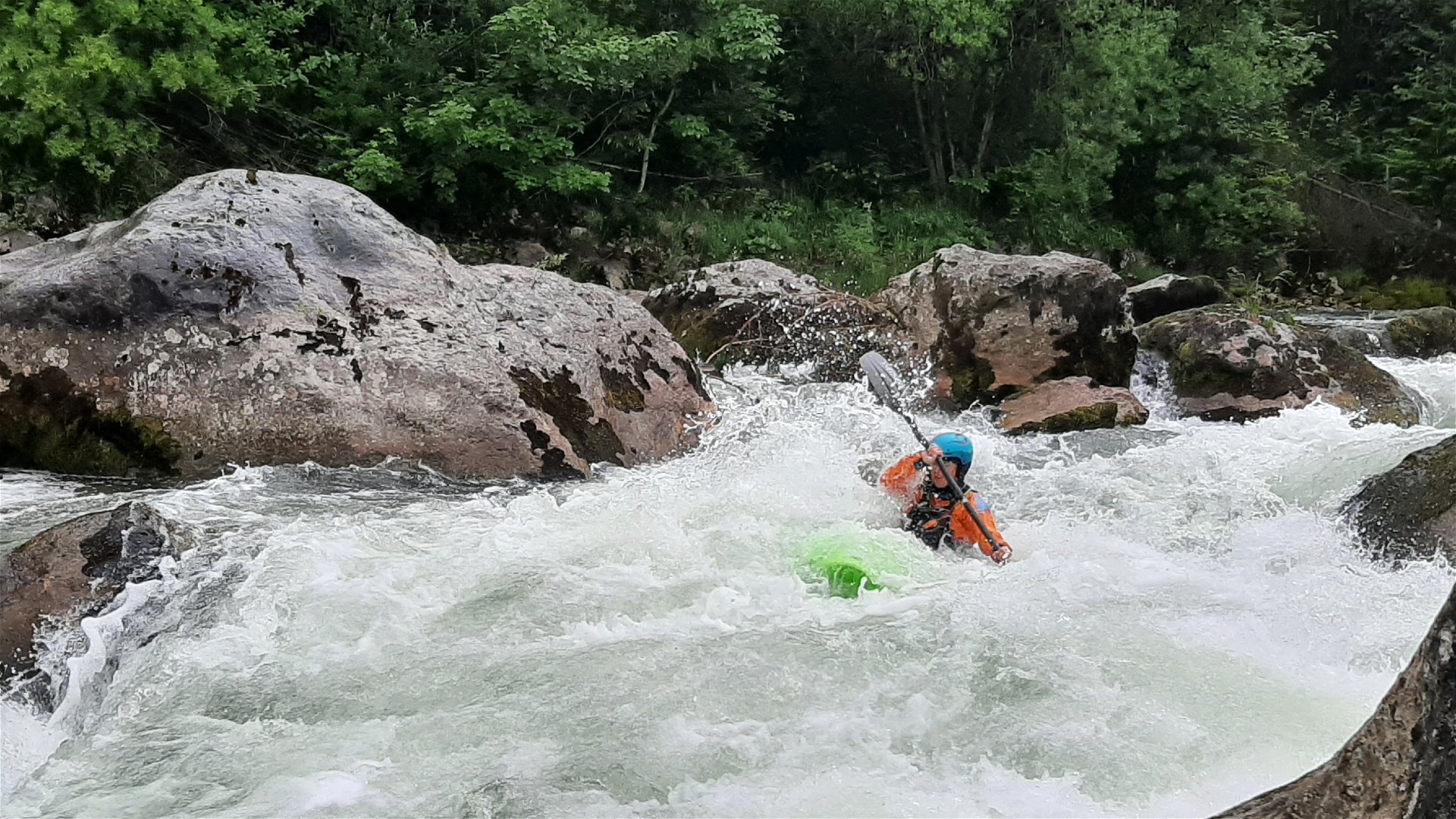 Kajak, Fluss Koppentraun, Abschnitt Bad Aussee - Koppenrast erster Katarakt 🛶 Kathi