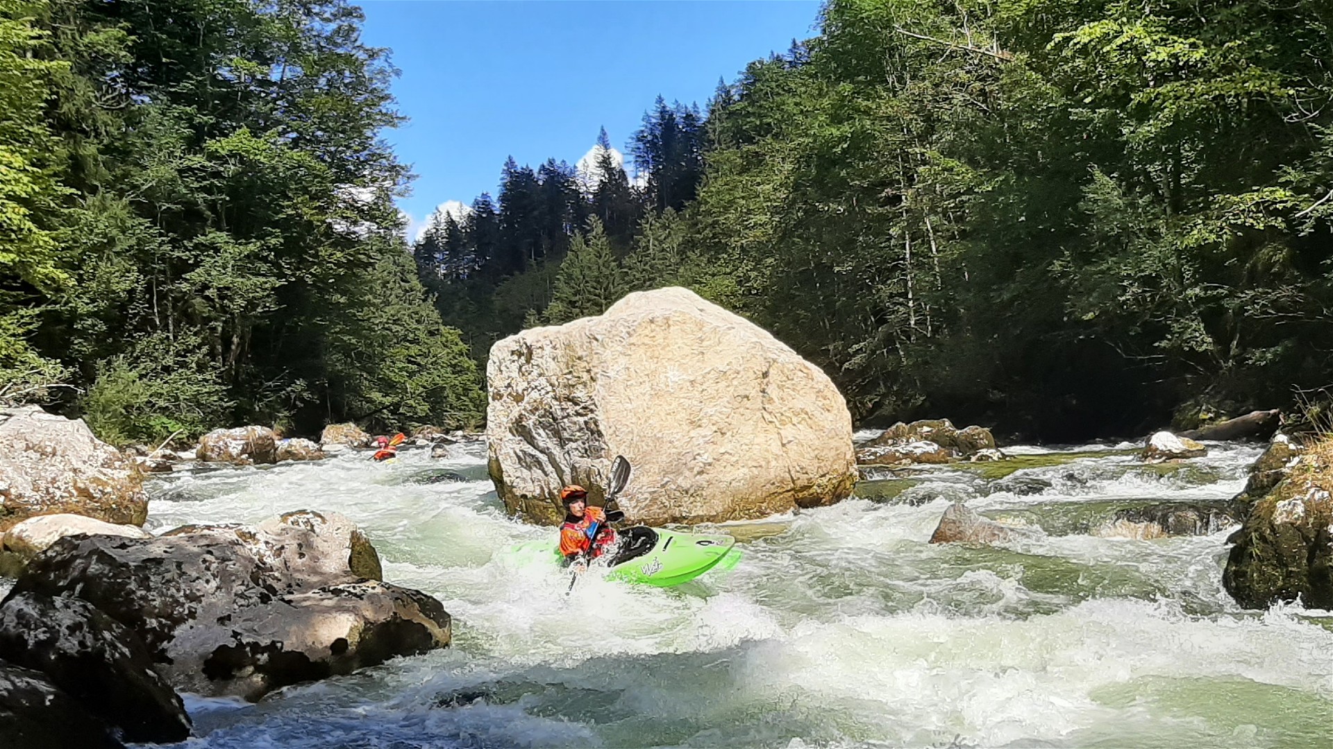 Kajak, Fluss Koppentraun, Abschnitt Bad Aussee - Koppenrast nach dem zweiten Katarakt 🛶 Lukas S.