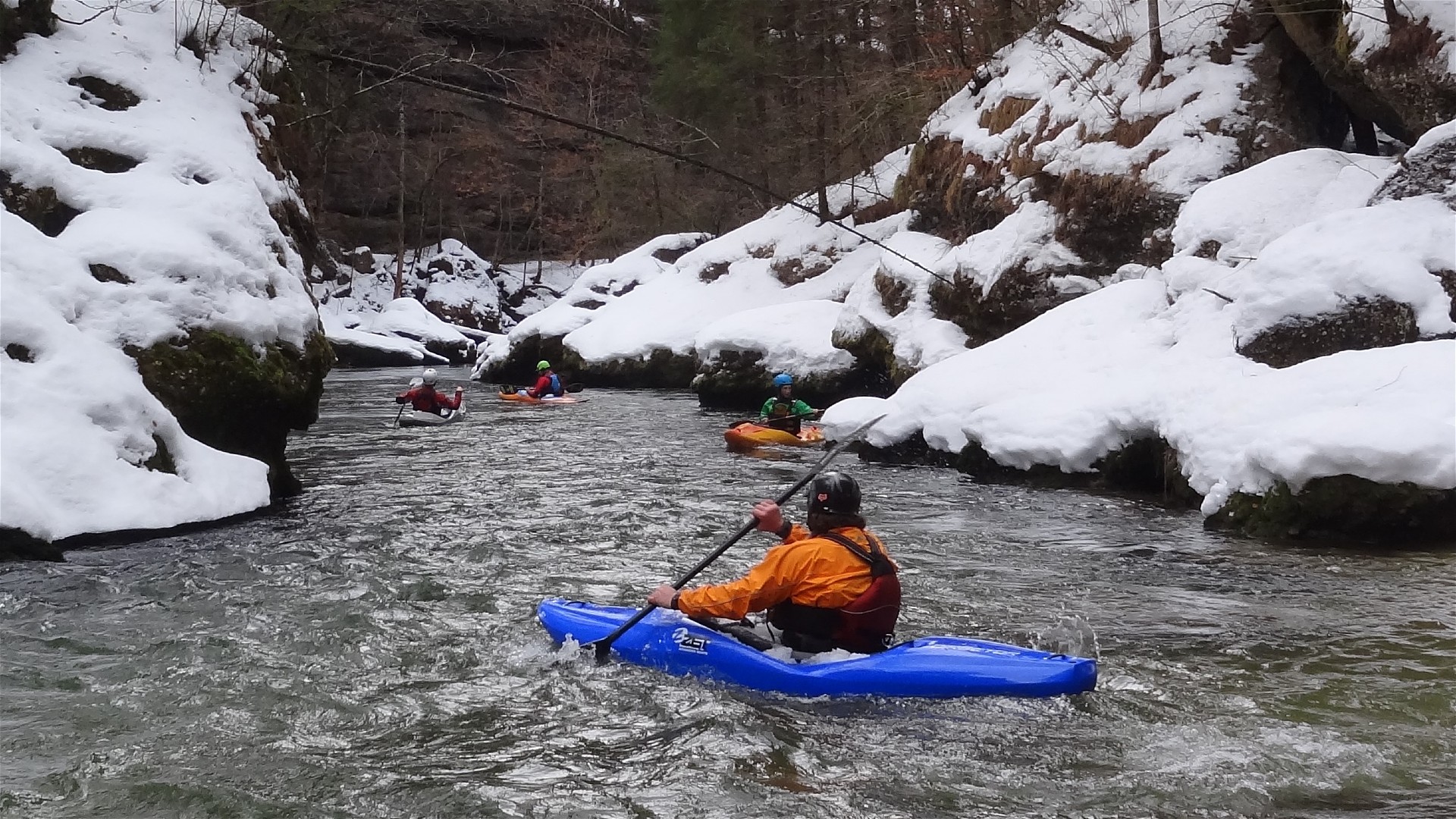 Kajak, Fluss Teichl, Abschnitt Windischgarsten - Elisabethsee im unteren Teil 🛶 LFC