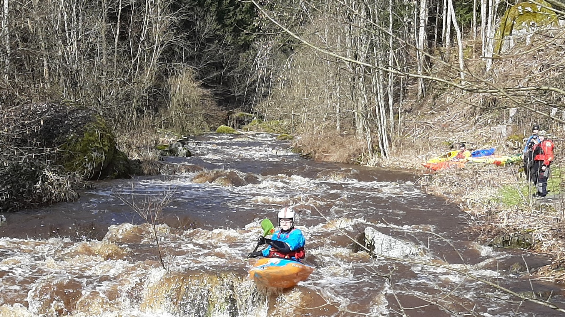 Kajak, Fluss Waldaist, Abschnitt Schafflmühle - Hohensteg nach dem "S" 🛶 Franz L.
