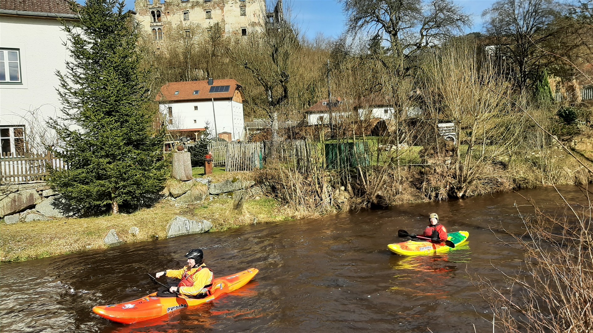 Kajak, Fluss Waldaist, Abschnitt Schafflmühle - Hohensteg in Reichenstein 🛶 Claus K., Günther R.