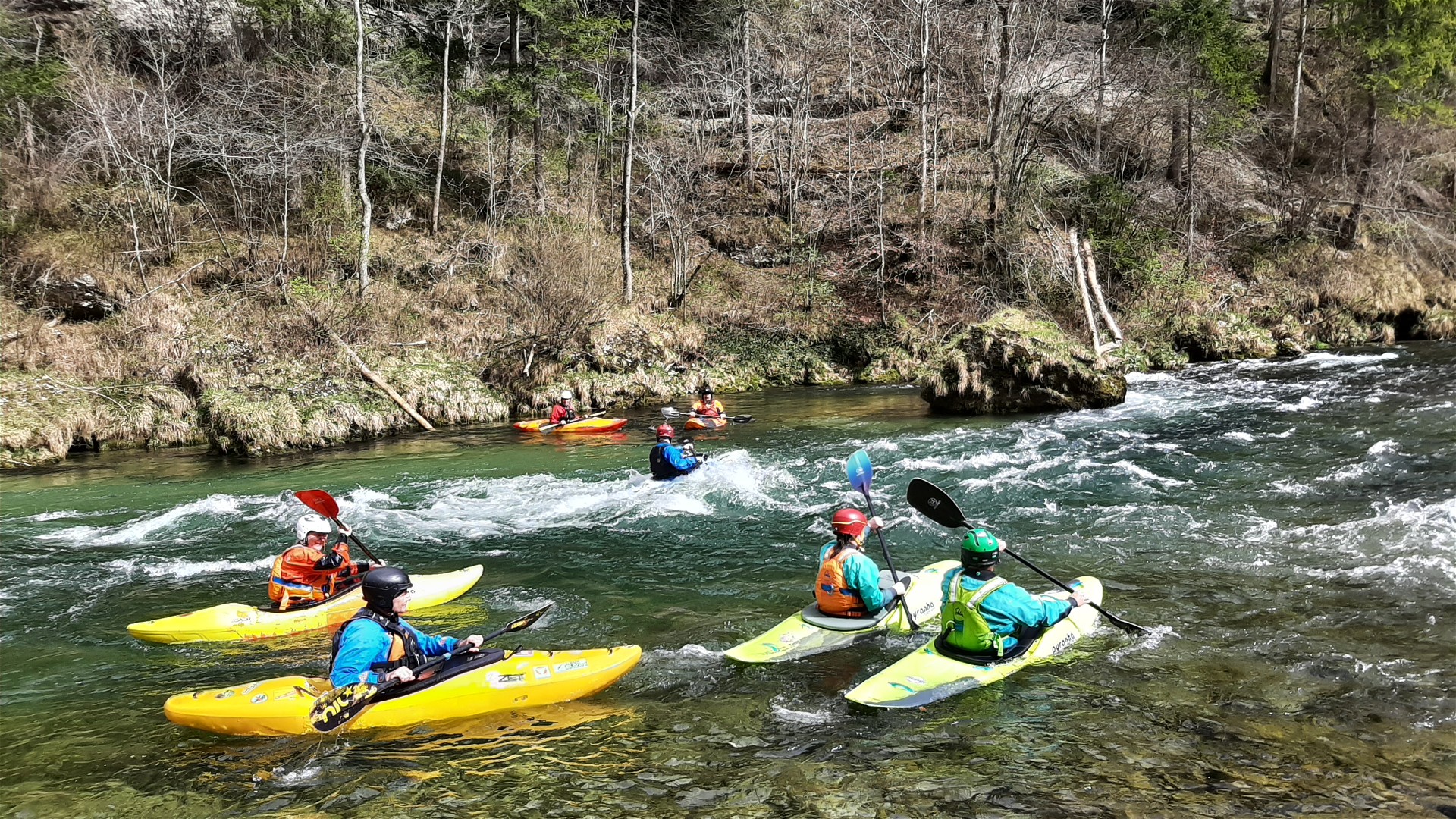 Kajak, Fluss Steyr, Abschnitt Agonitz - Haunoldmühle (Untere Steyr) Übungsstelle 🛶 LFC V.