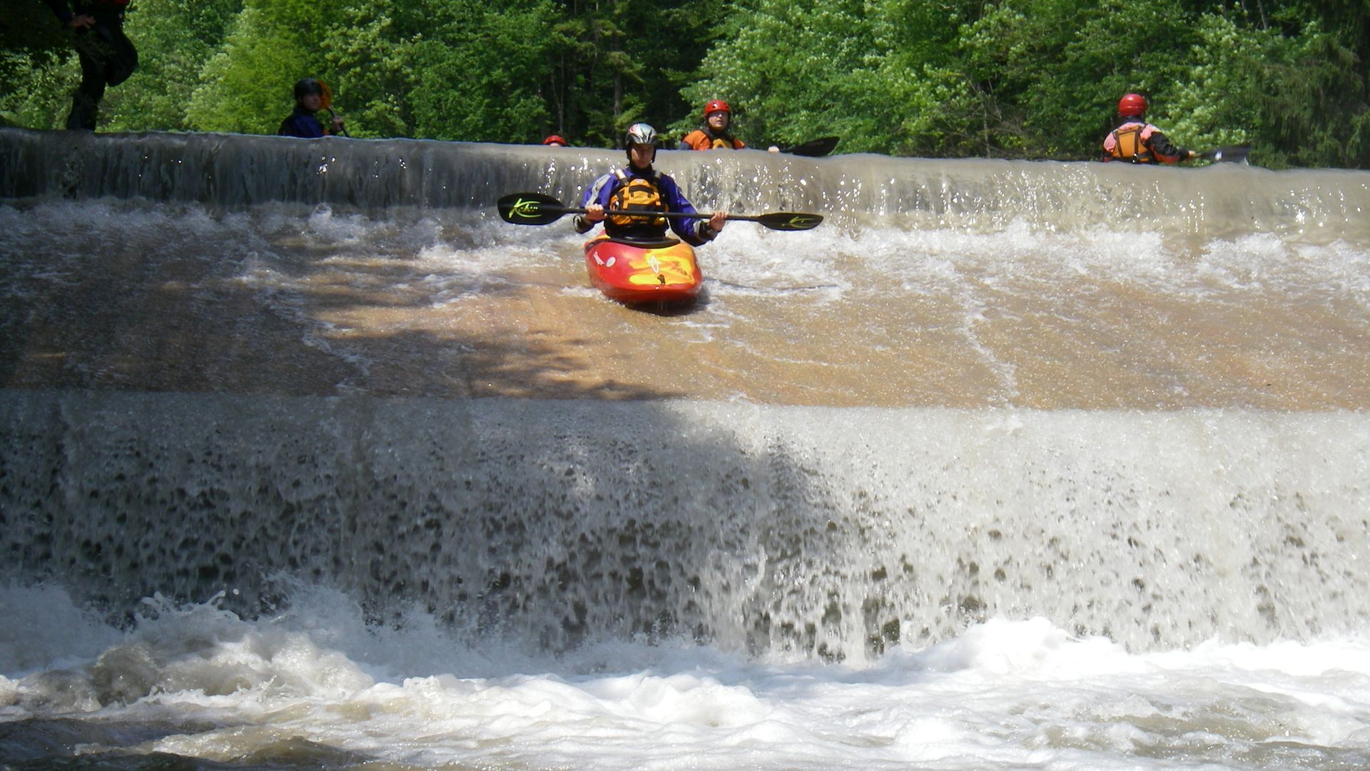 Kajak, Fluss Bregenzer Ache, Abschnitt Andelsbuch - Müselbach Egger Wehr 