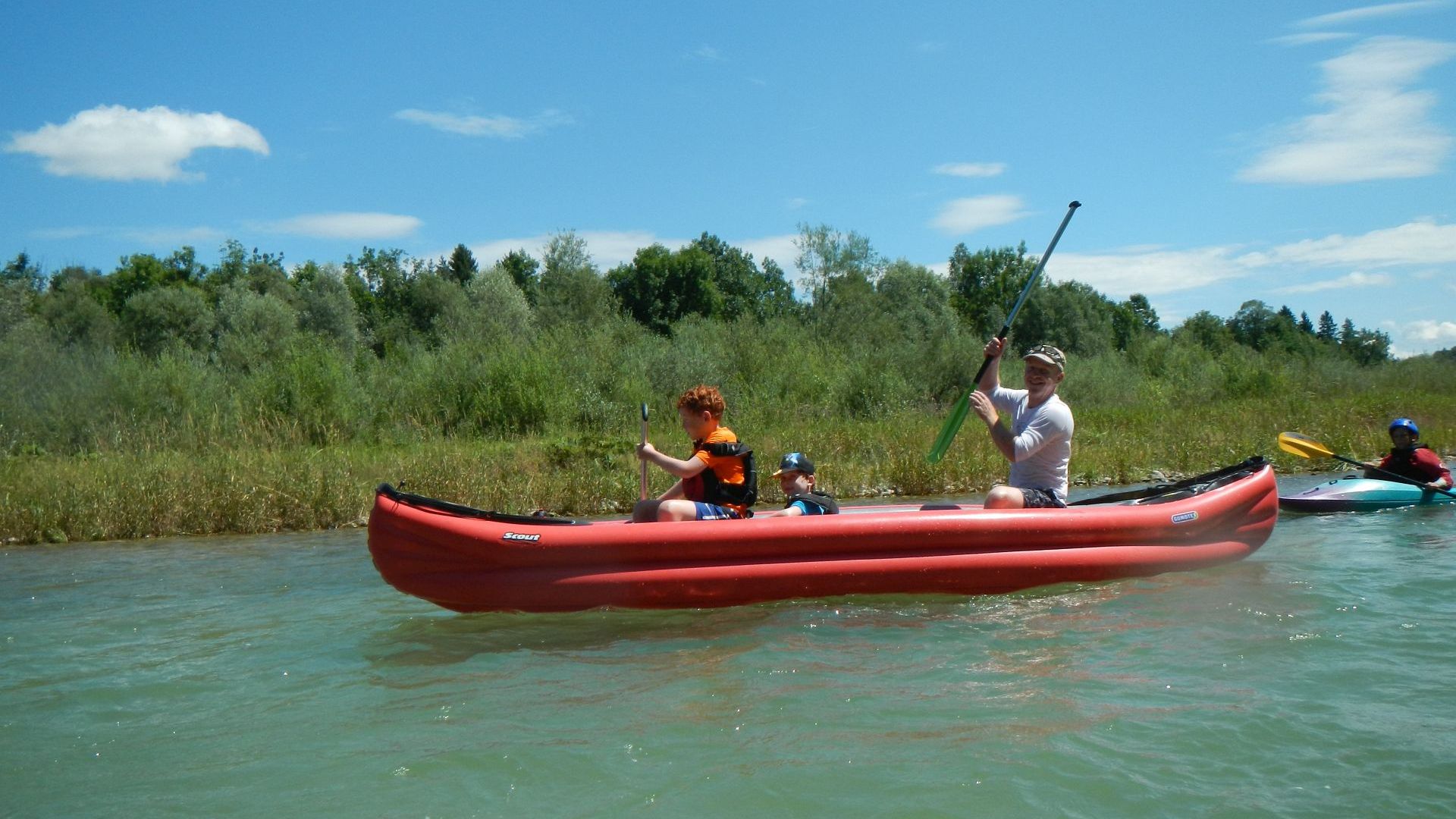 Kajak, Fluss Isar, Abschnitt Bad Tölz - Schäftlarner Brücke unterwegs im Scout 🛶 Wolfgang H.