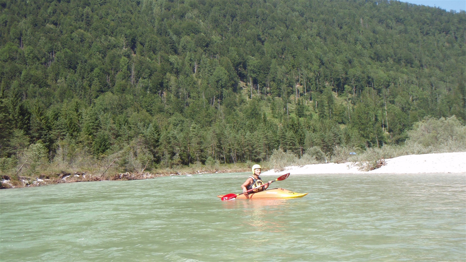 Kajak, Fluss Isar, Abschnitt Sylvenstein - Bad Tölz Sommerfahrt 🛶 Rumi Z.