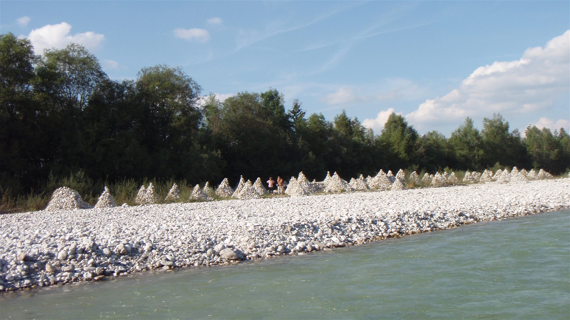 Kajak, Fluss Isar, Abschnitt Sylvenstein - Bad Tölz die ehemaligen Pyramiden von Klein Kairo 