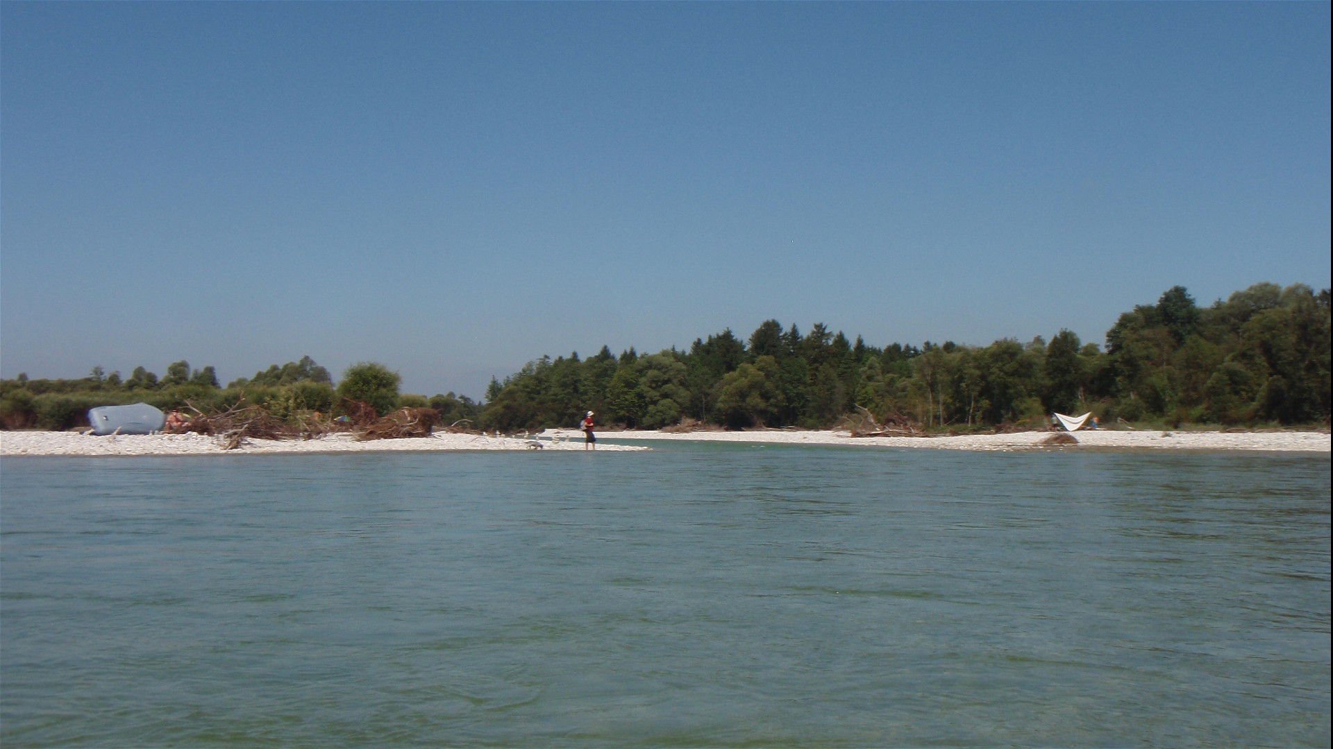 Kajak, Fluss Isar, Abschnitt Sylvenstein - Bad Tölz herrliche Landschaft 