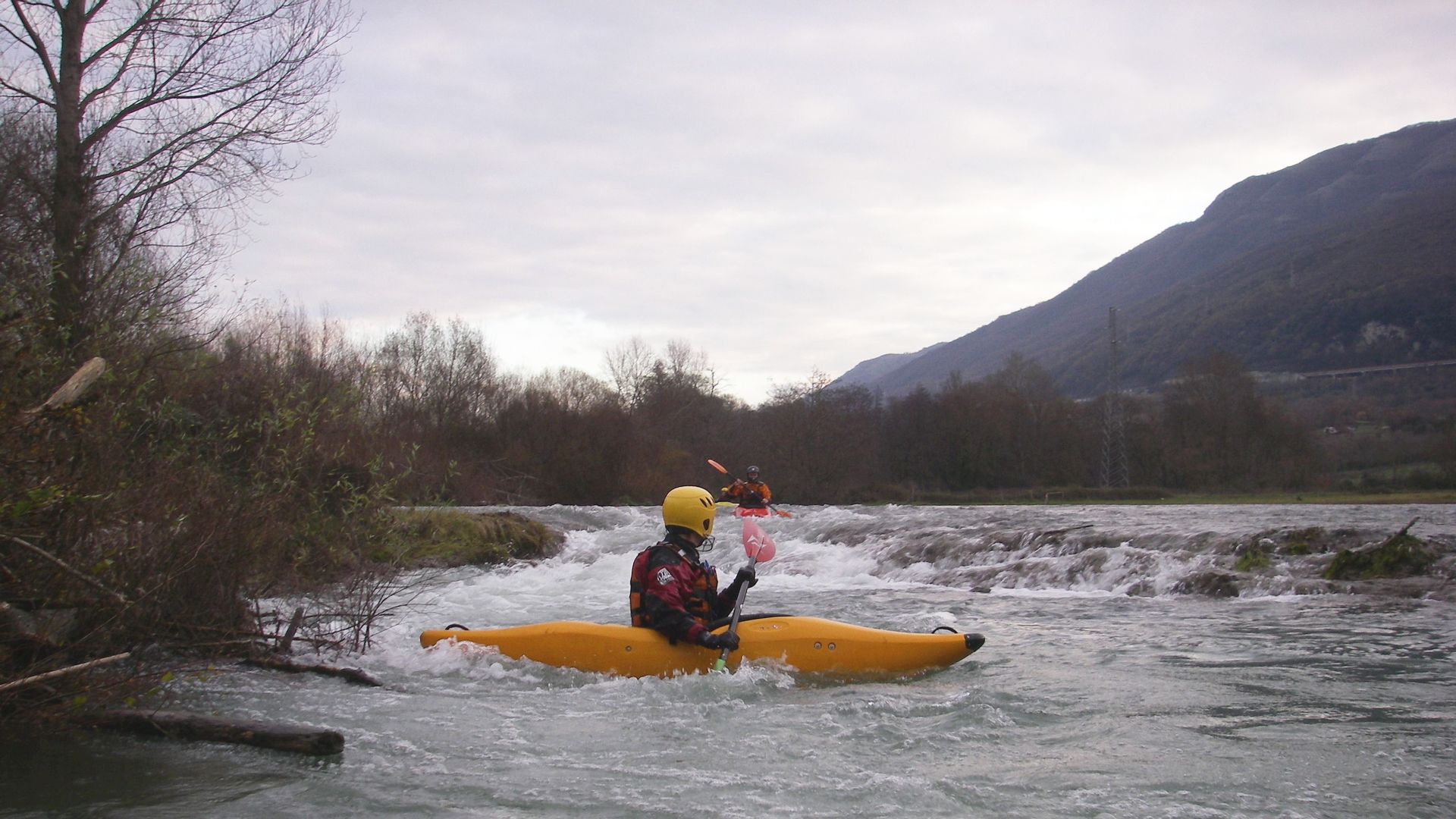 Kajak, Fluss Tanagro, Abschnitt Auletta - Stazione di Sicignano vor dem Ausstieg 🛶 Nicole D., Thorsten D.