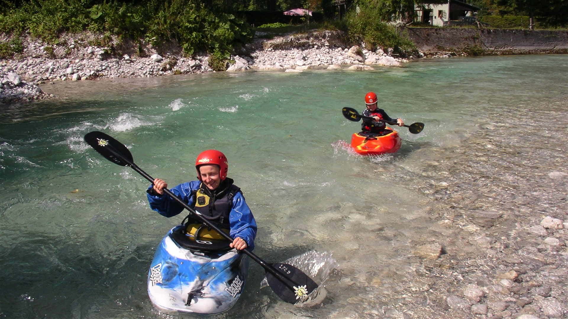 Kajak, Fluss Alm, Abschnitt Jagersimmerl - Grünau bei der Auersbachmündung 🛶 Martha R., Max R.