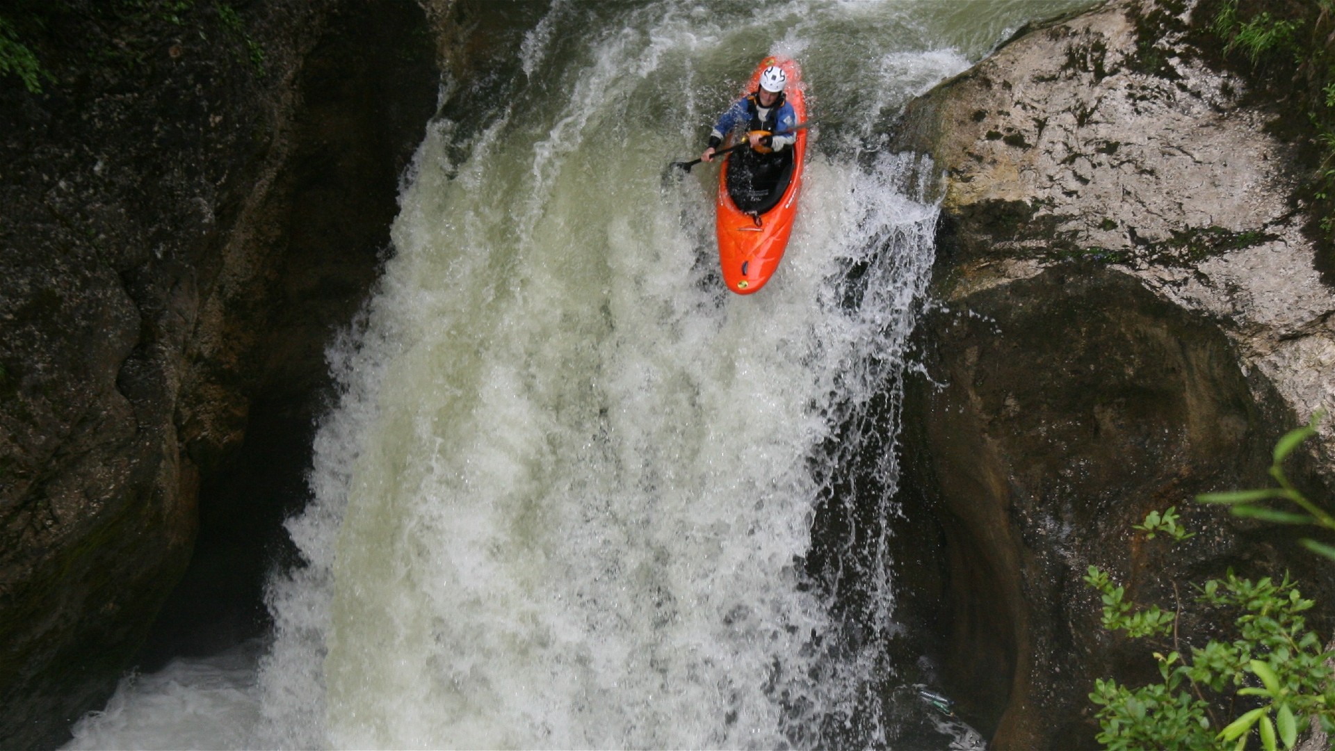 Kajak, Fluss Laussabach, Abschnitt Wasserfall Wasserfall 🛶 Max R.
