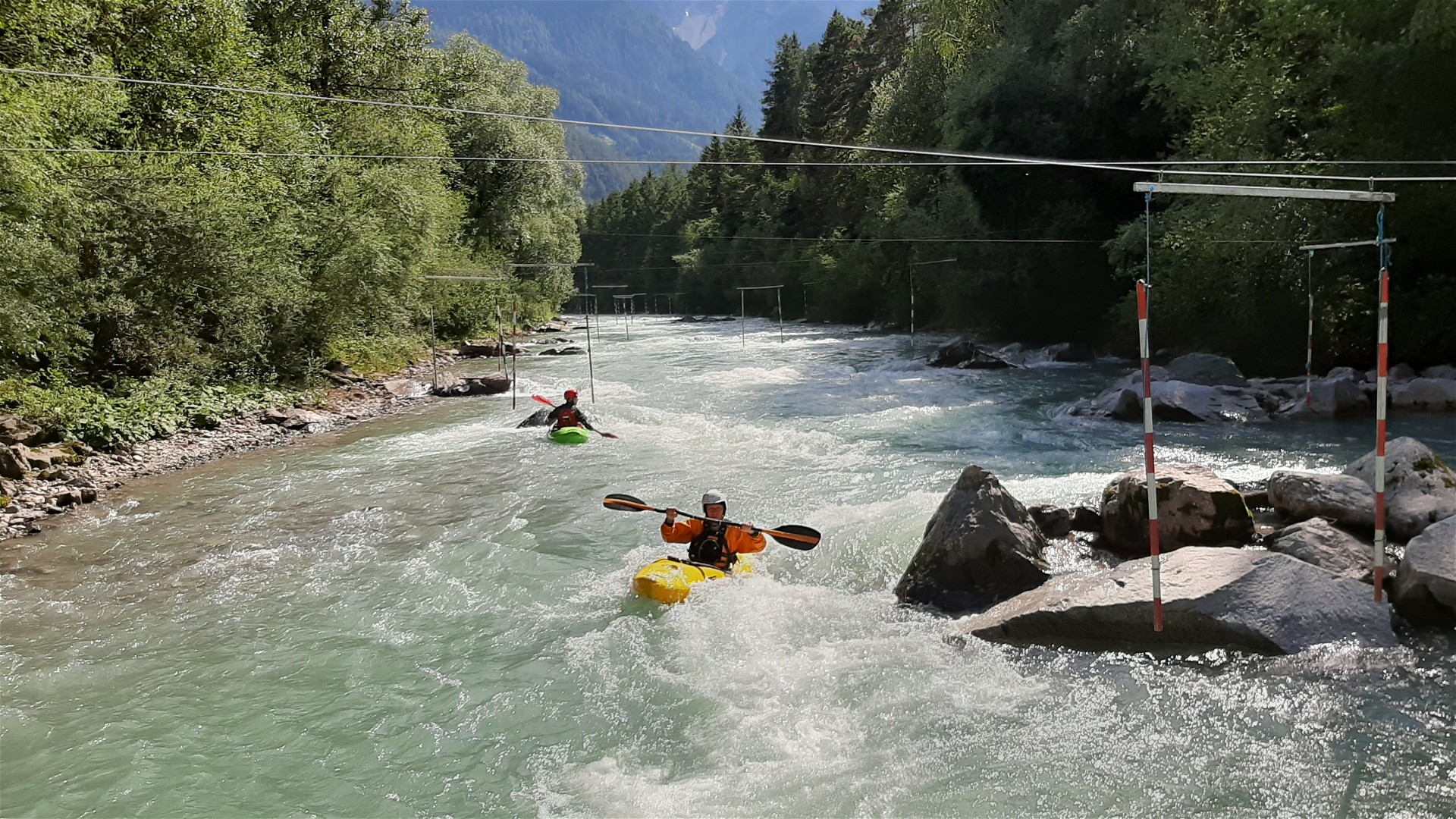 Kajak, Fluss Drau, Abschnitt Amlach - Lienz (Slalomstrecke) Slalomstrecke 🛶 Fritz P.