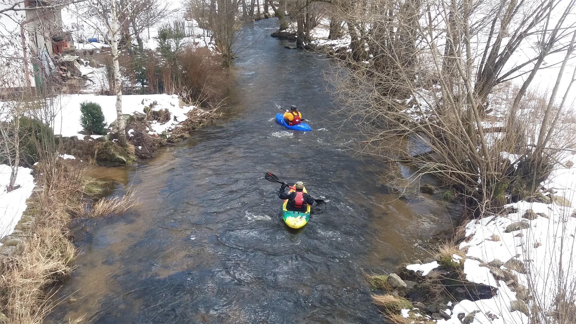 Kajak, Fluss Große Mühl, Abschnitt Grenze - Klaffer (Oberlauf) Start in Deutschland 🛶 Günther R.