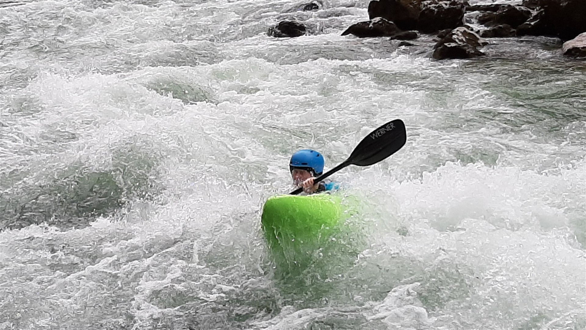 Kajak, Fluss Salza, Abschnitt Fachwerk - Saggraben Schwalbenschwanz 🛶 Patricia K.