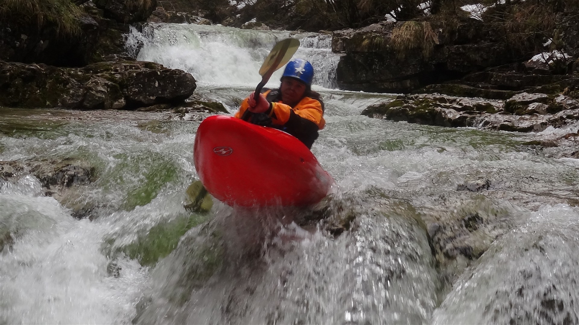 Kajak, Fluss Vorderer Rinnbach, Abschnitt Vorderer Rinnbach Stufen 🛶 Fabian K.