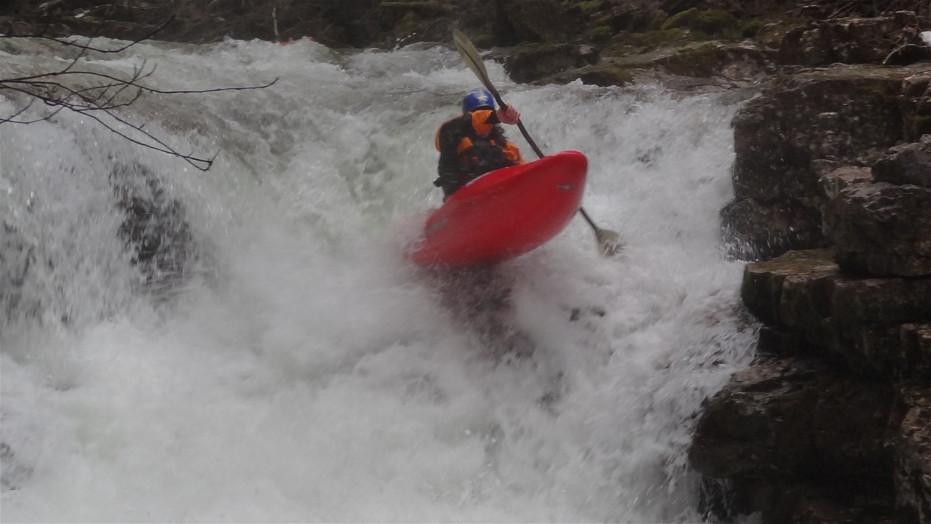 Kajak, Fluss Vorderer Rinnbach, Abschnitt Vorderer Rinnbach Stufen 🛶 Fabian K.