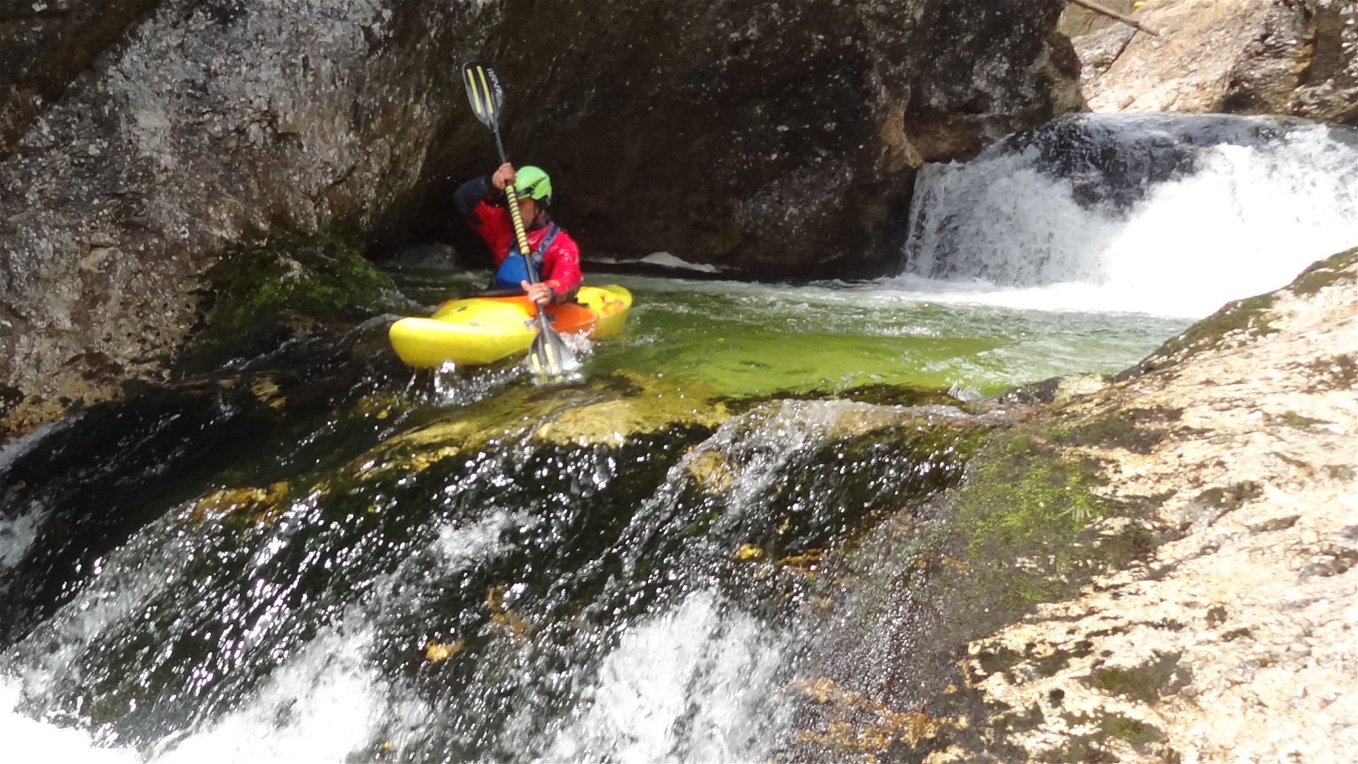Kajak, Fluss Gimbach, Abschnitt Gimbach nach der Zwangspassage 🛶 Lukas S.