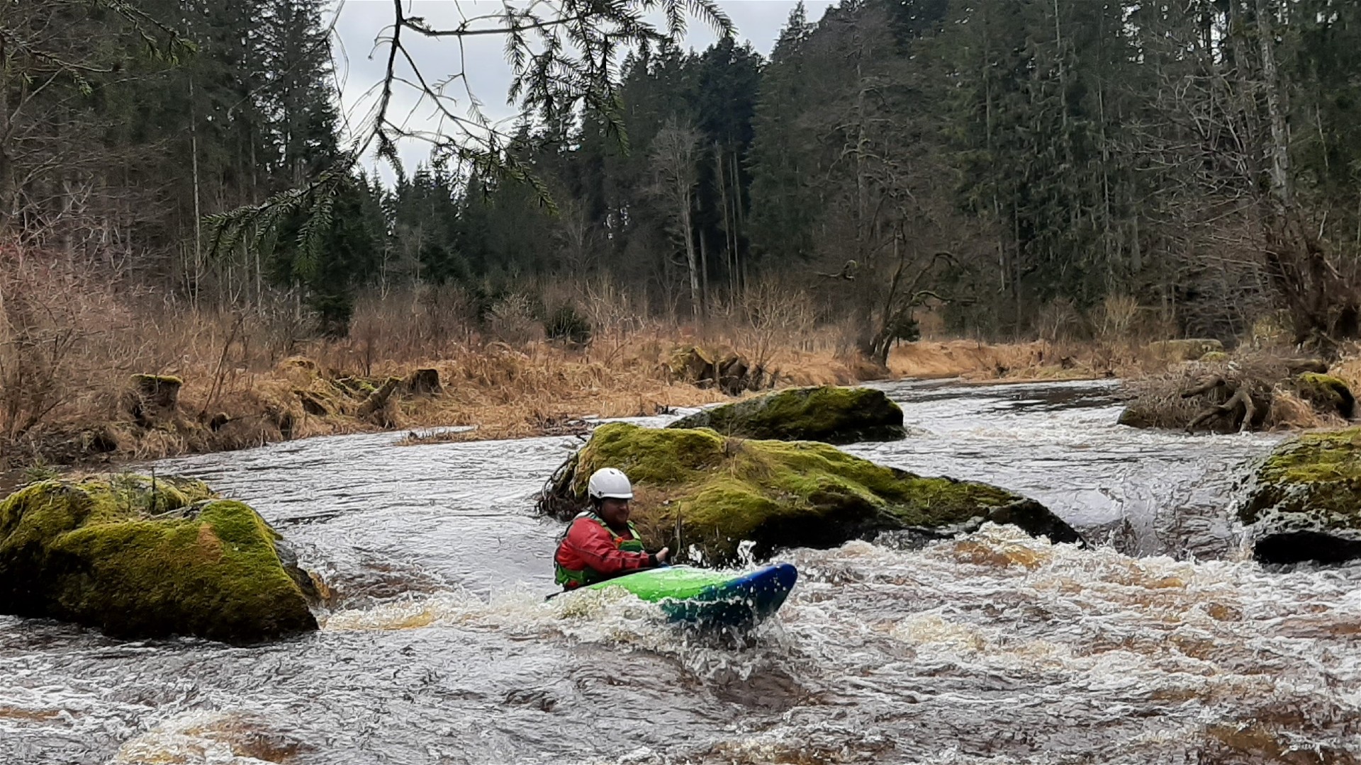 Kajak, Fluss Kamp, Abschnitt Roiten - Utissenbach vor Uttissenbach 🛶 Joachim A.