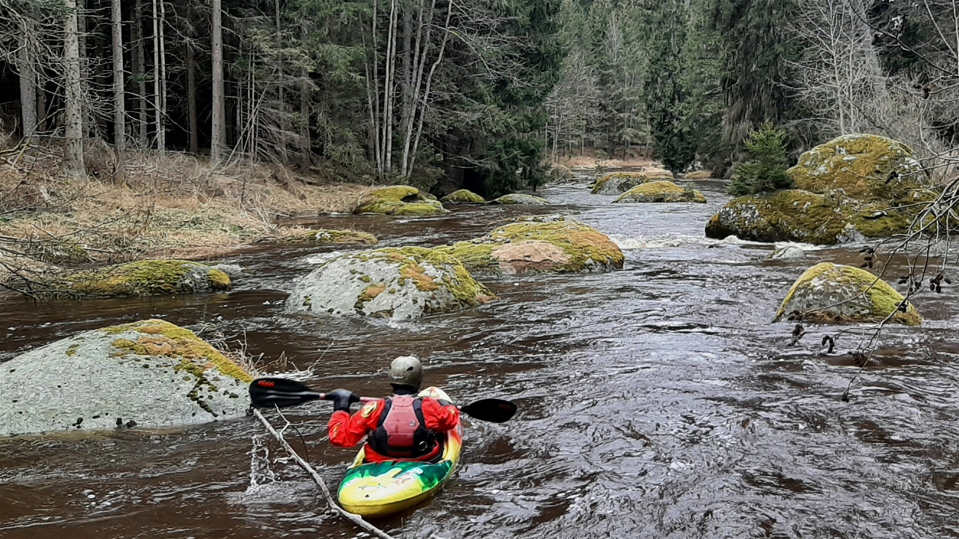 Kajak, Fluss Kamp, Abschnitt Roiten - Utissenbach vor Uttissenbach 