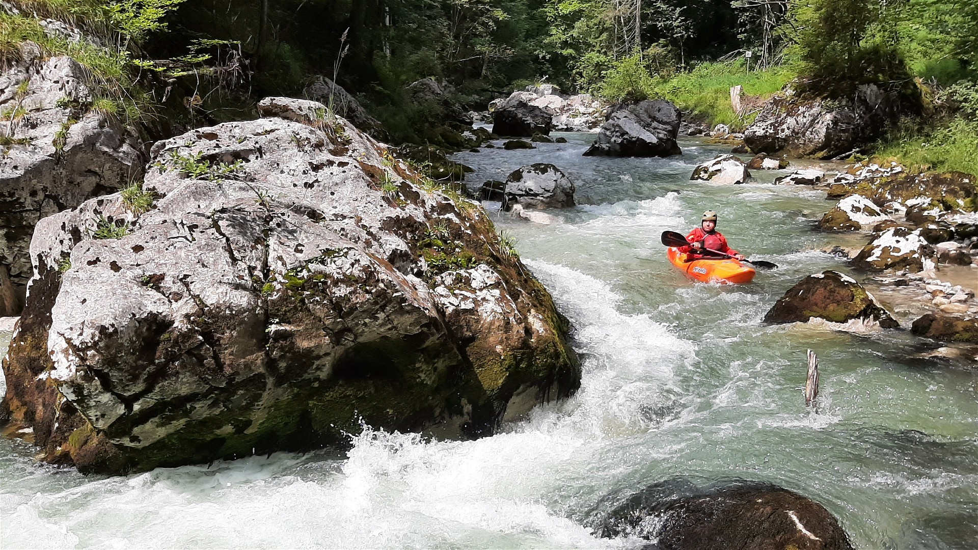 Kajak, Fluss Loisach, Abschnitt Gschwandsteg - Zielhaus (Griesenschlucht) Dom 