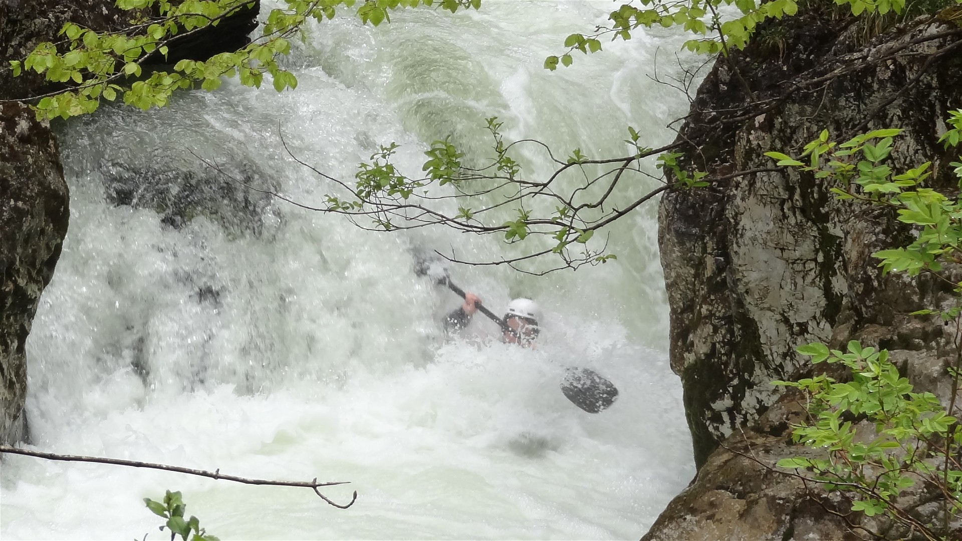 Kajak, Fluss Frauenweissenbach, Abschnitt Oberlauf steile Meile 