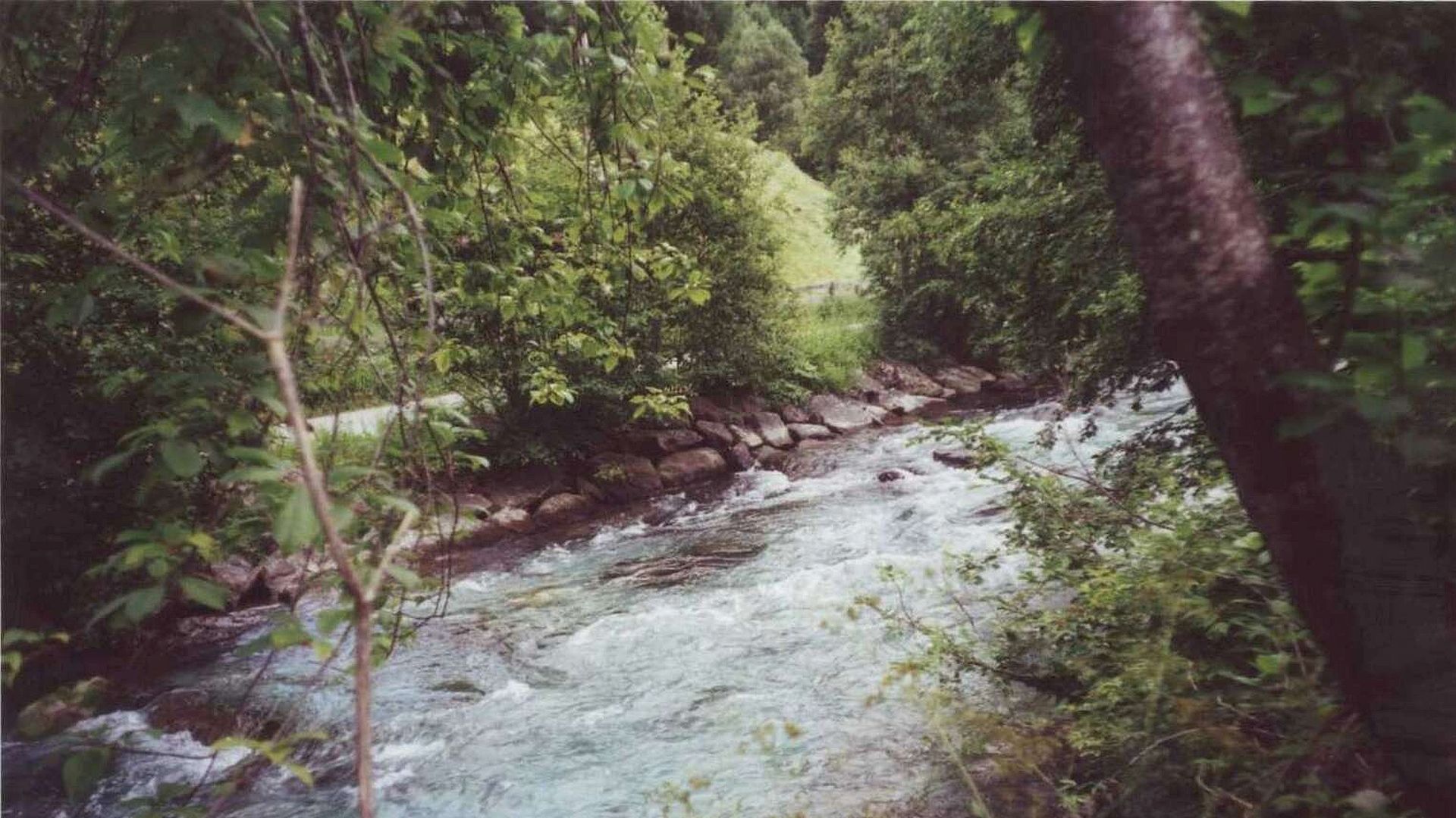 Kajak, Fluss Gschnitzbach, Abschnitt Gschnitz - Trins vor dem Ausstieg 