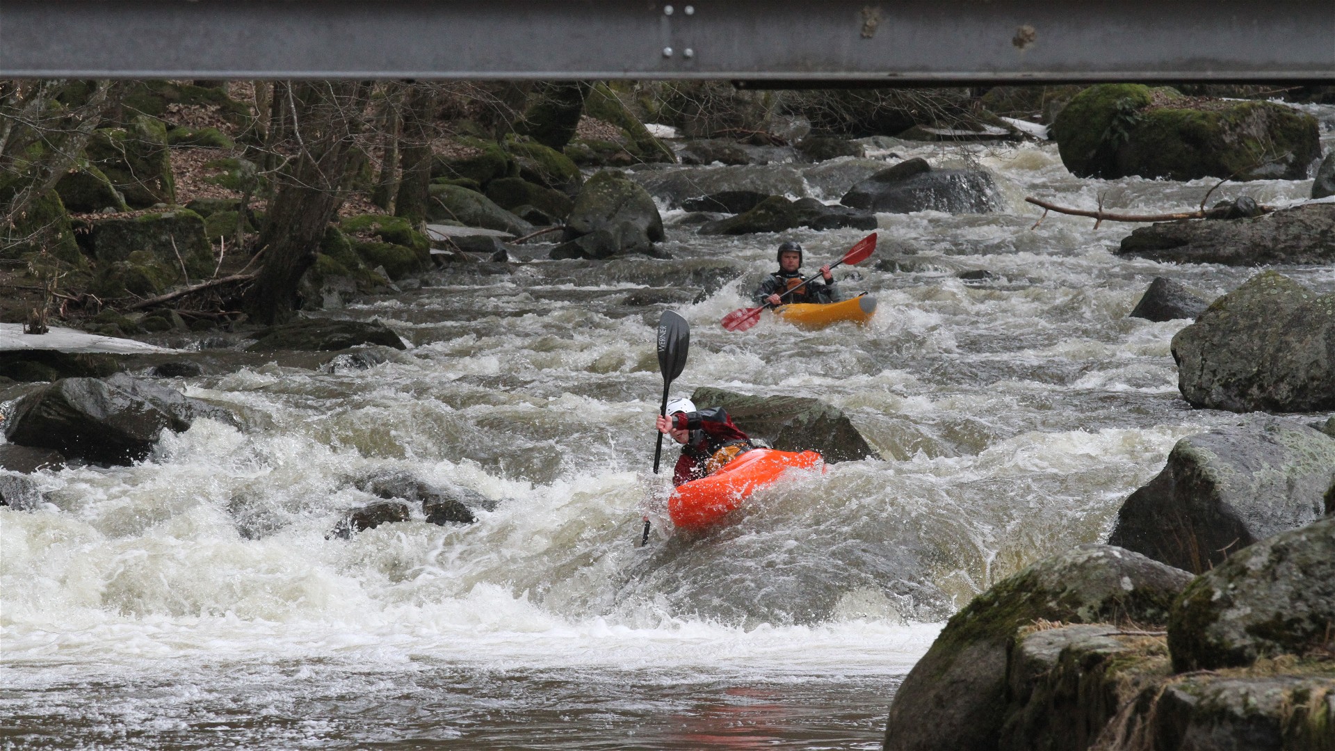 Kajak, Fluss Große Rodl, Abschnitt Gramastetten - Rottenegg Einfahrt Waldbad 