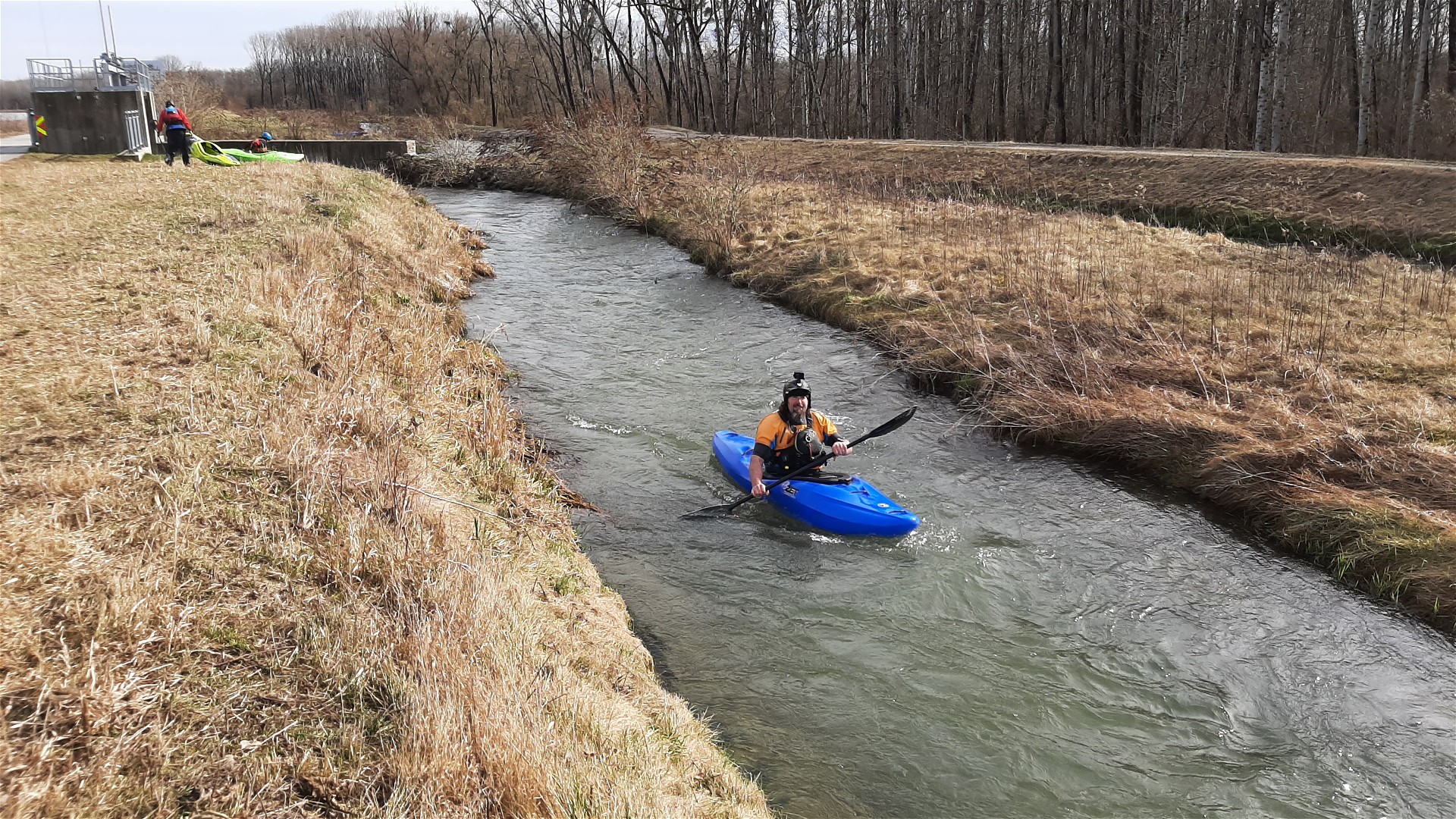 Kajak, Fluss Donau, Abschnitt Umgehungsgerinne Asten Beginn Ausgleichsgerinne Asten 