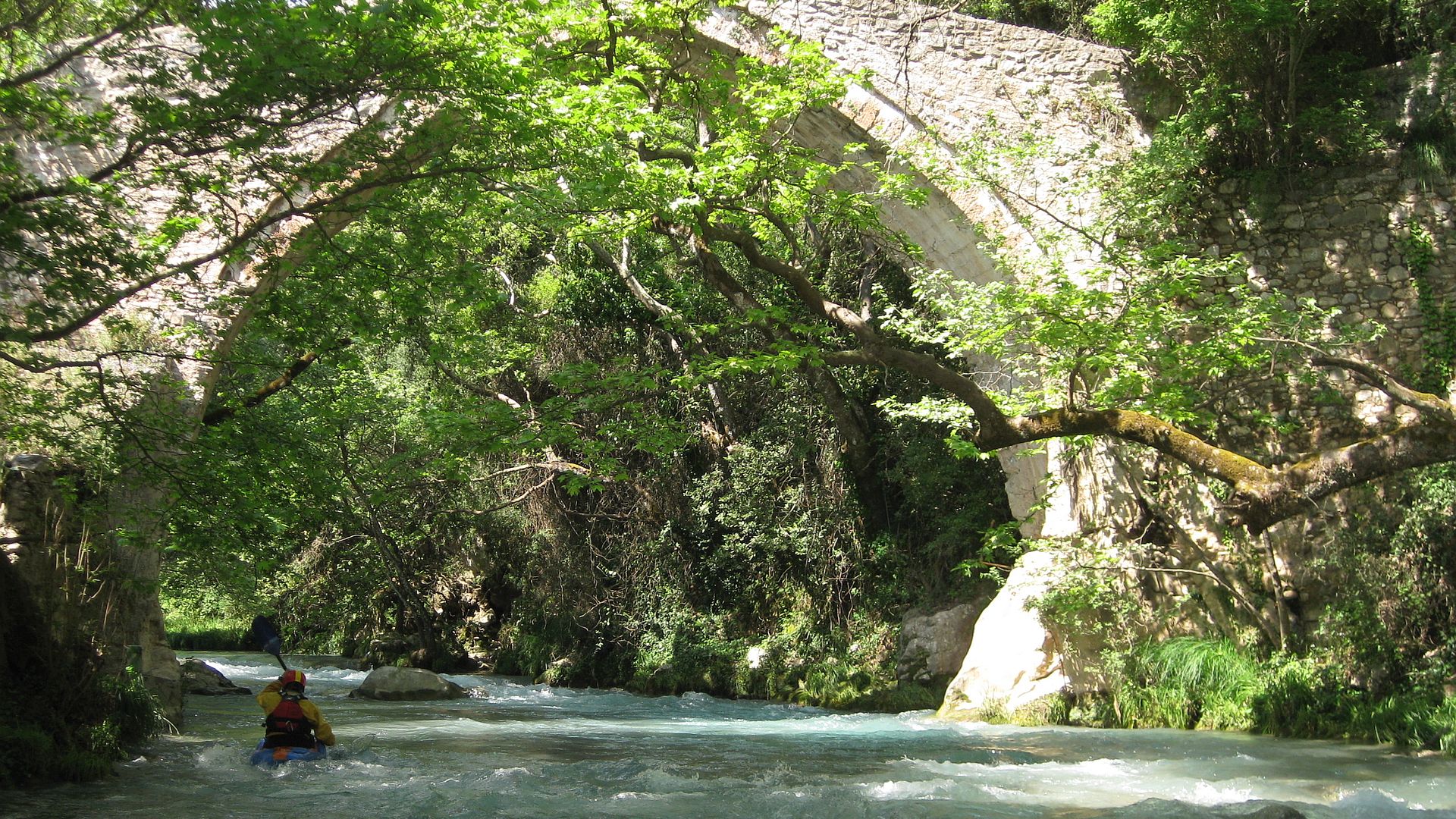 Kajak, Fluss Lousios, Abschnitt Karytena - Matesi (am Alfios) Einstieg 🛶 Franz L.