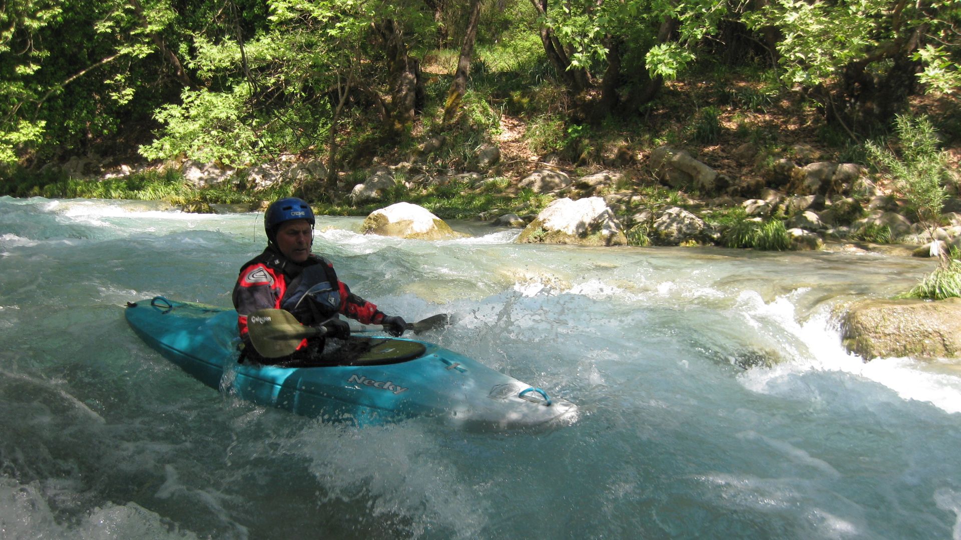 Kajak, Fluss Lousios, Abschnitt Karytena - Matesi (am Alfios) in der kleinen Schlucht 🛶 Werner R.