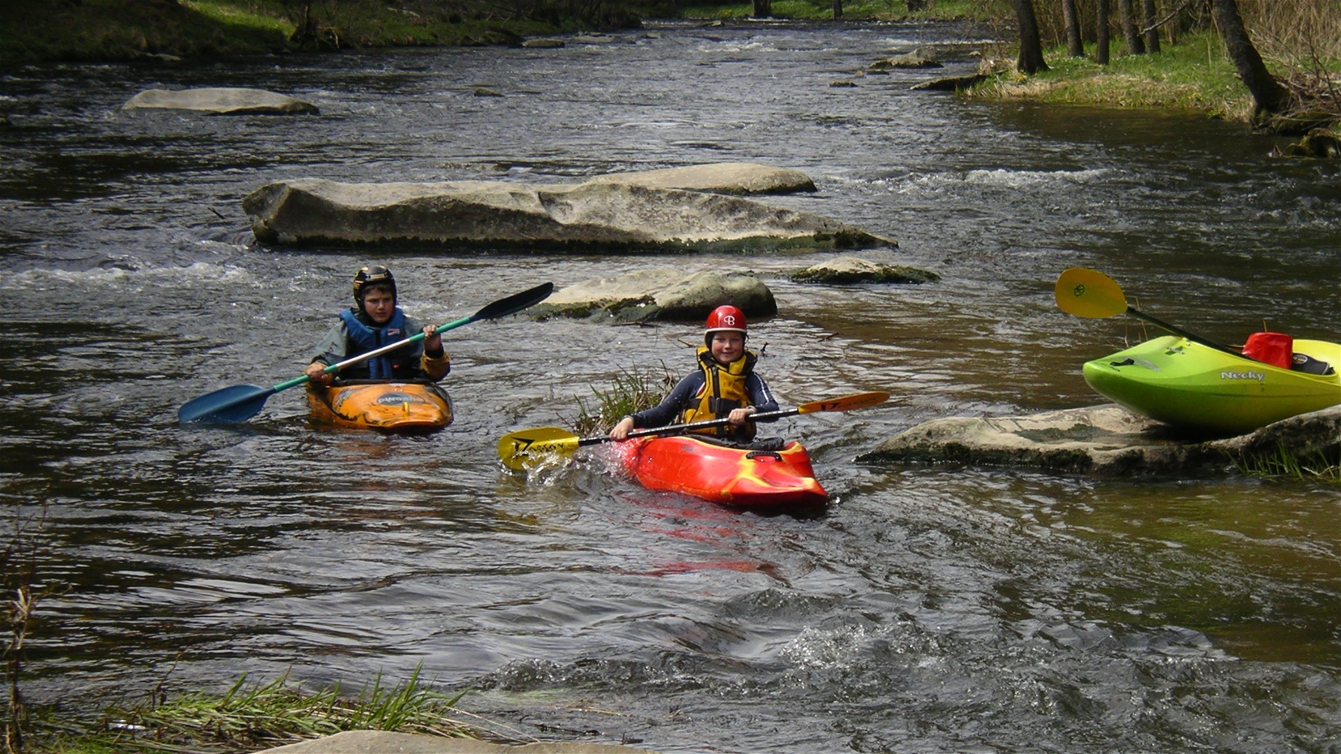Kajak, Fluss Große Mühl, Abschnitt Aigen - Haslach Niederwasser 