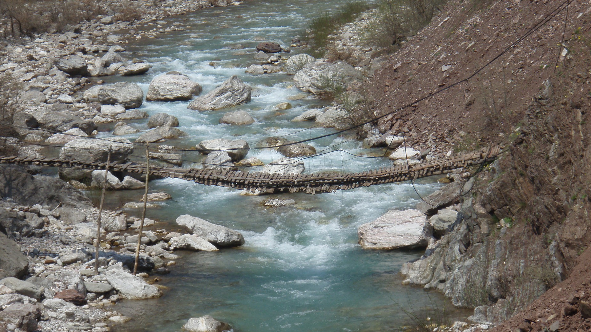 Kajak, Fluss Agrafiotis, Abschnitt Monastiraki - Kremasta Stausee (Unterlauf) die verblocktere Stelle von oben 