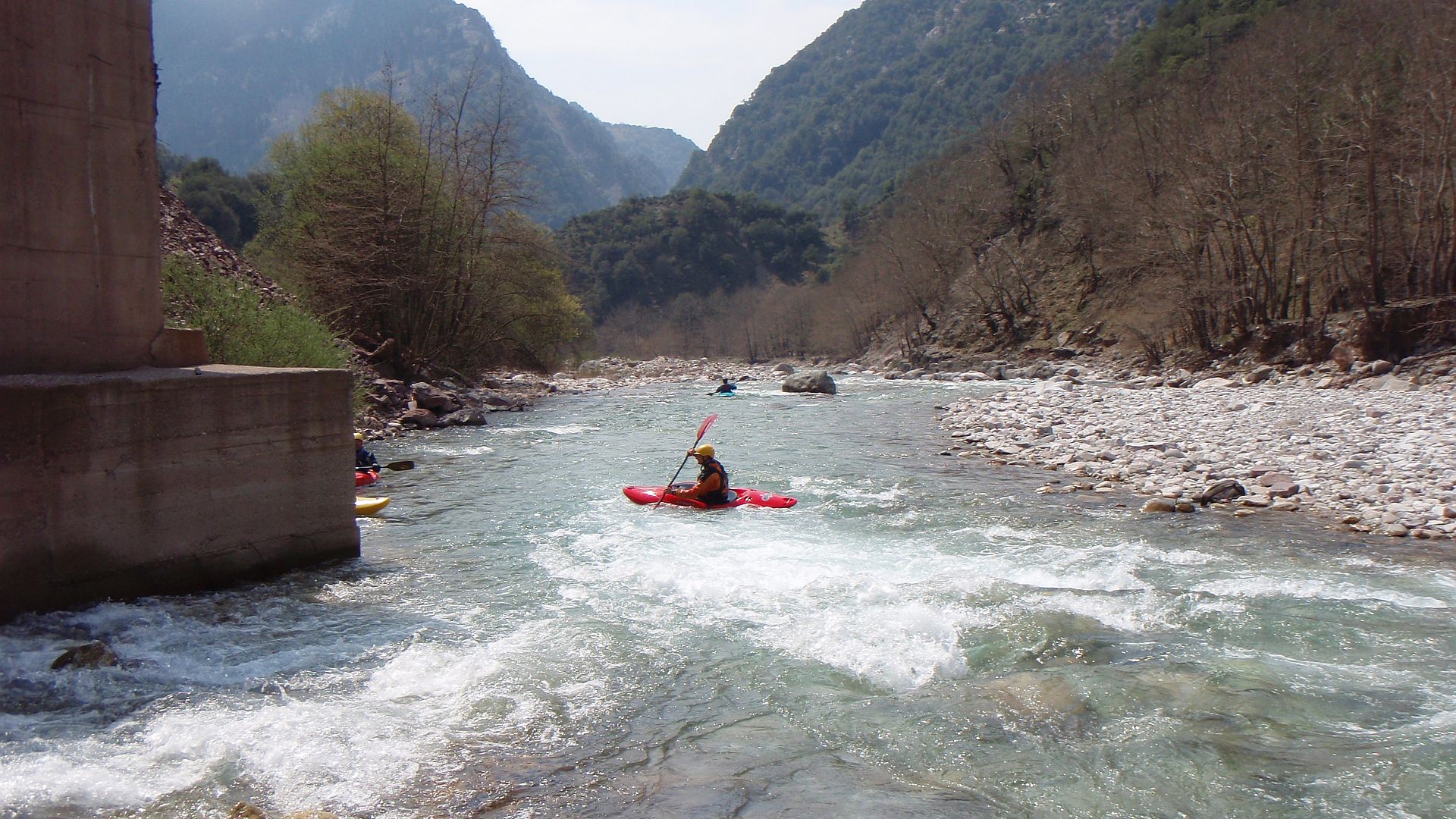 Kajak, Fluss Agrafiotis, Abschnitt Monastiraki - Kremasta Stausee (Unterlauf) Pegelbrücke 🛶 Thomas D.