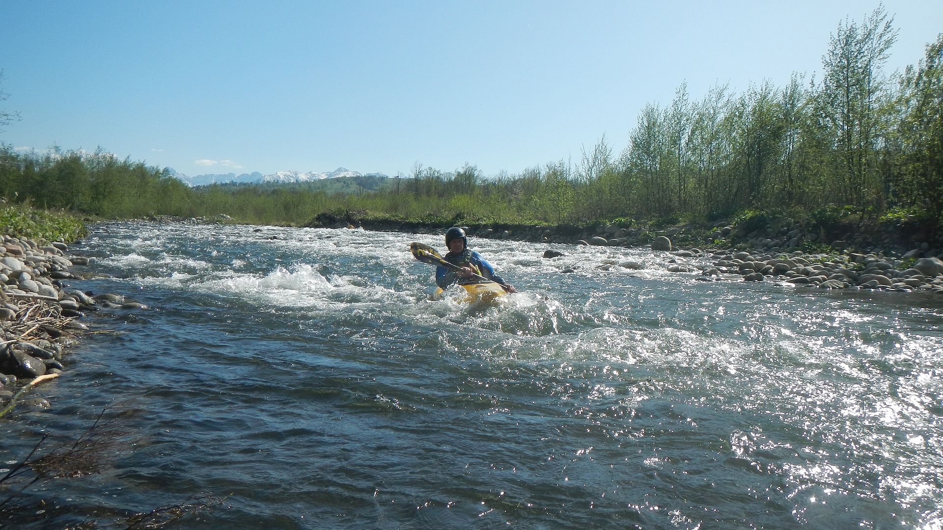 Kajak, Fluss Bialka, Abschnitt Javorinka Mündung - Trybsz Brücke die Bialka teilt sich oft 🛶 Franz H.