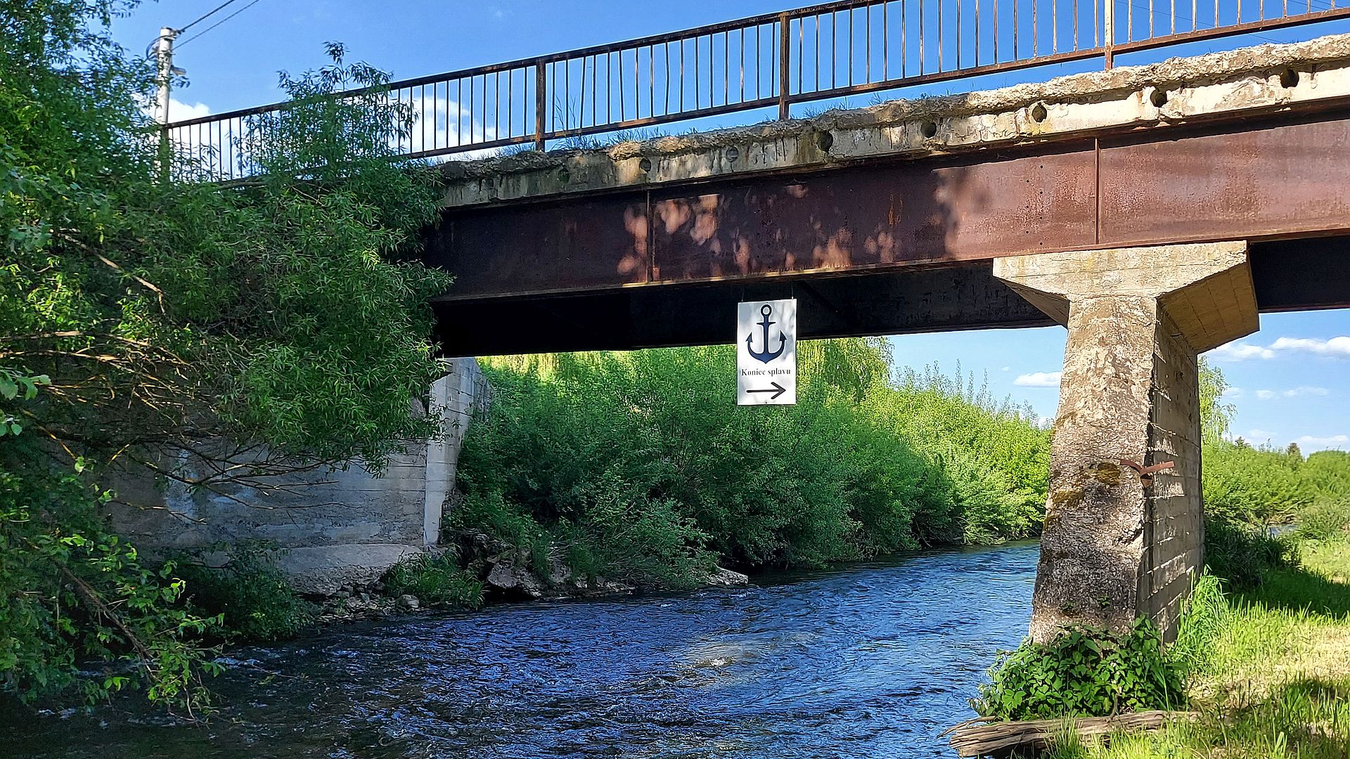 Kajak, Fluss Hornád, Abschnitt Hrabušice - Smižany Ausstieg Brücke Maša 