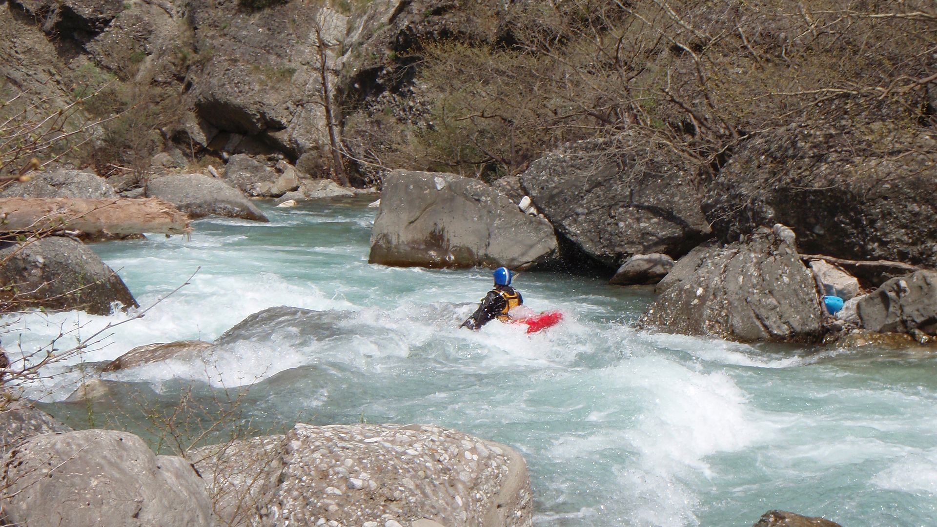Kajak, Fluss Kalaritikos, Abschnitt Kalarites - Plaka die erste Kurve 🛶 Fabian K.