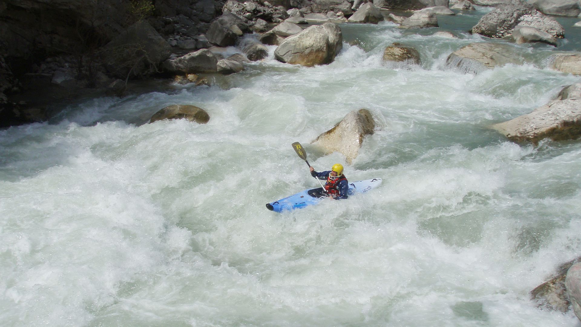 Kajak, Fluss Arachthos, Abschnitt Charokopi - Plaka (Milchstraße + Klamm) in der Milchstraße 