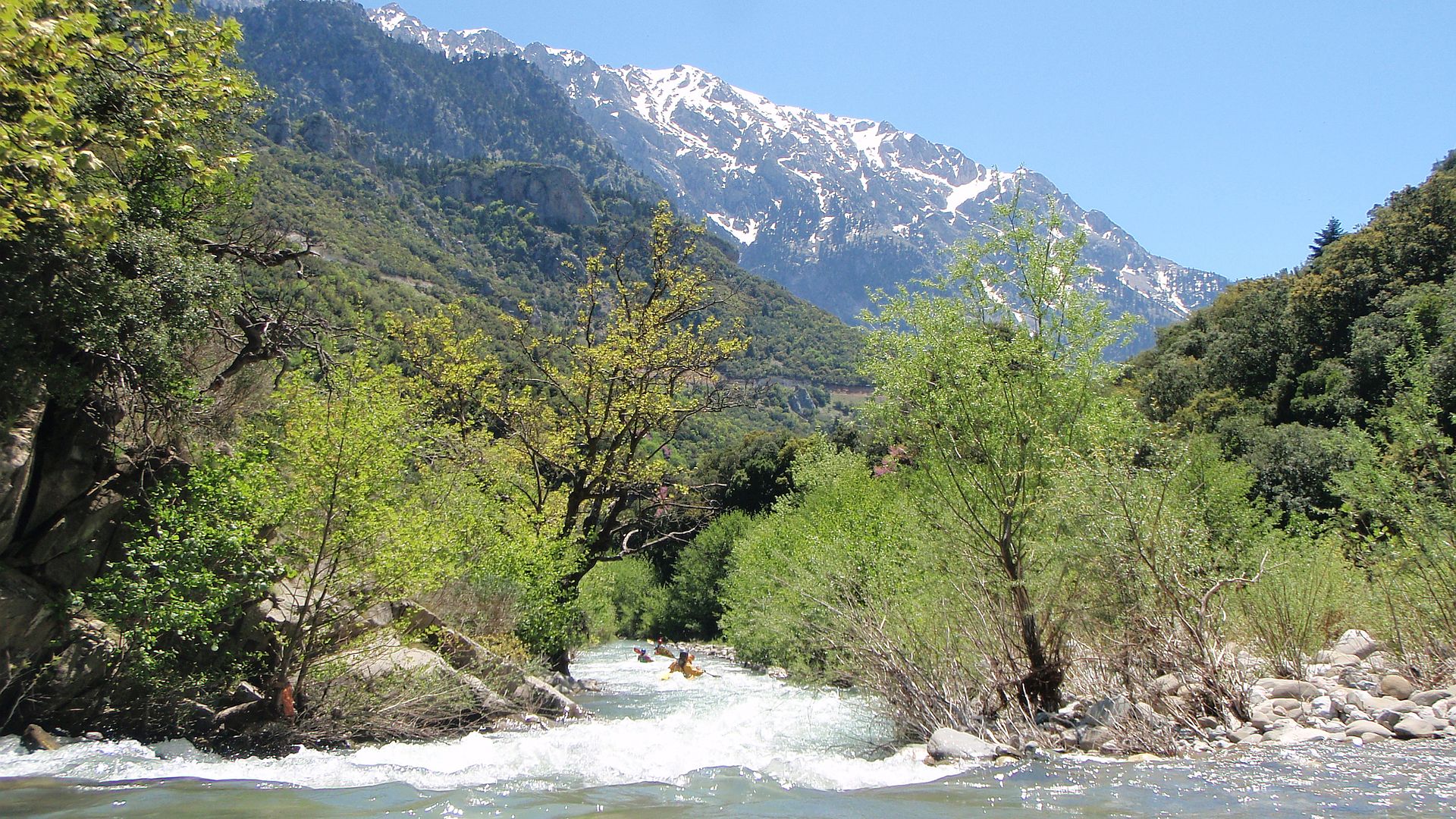 Kajak, Fluss Mornos, Abschnitt Mousounitsa - Stausee (Standardstrecke) Frühling in Griechenland 🛶 LFC