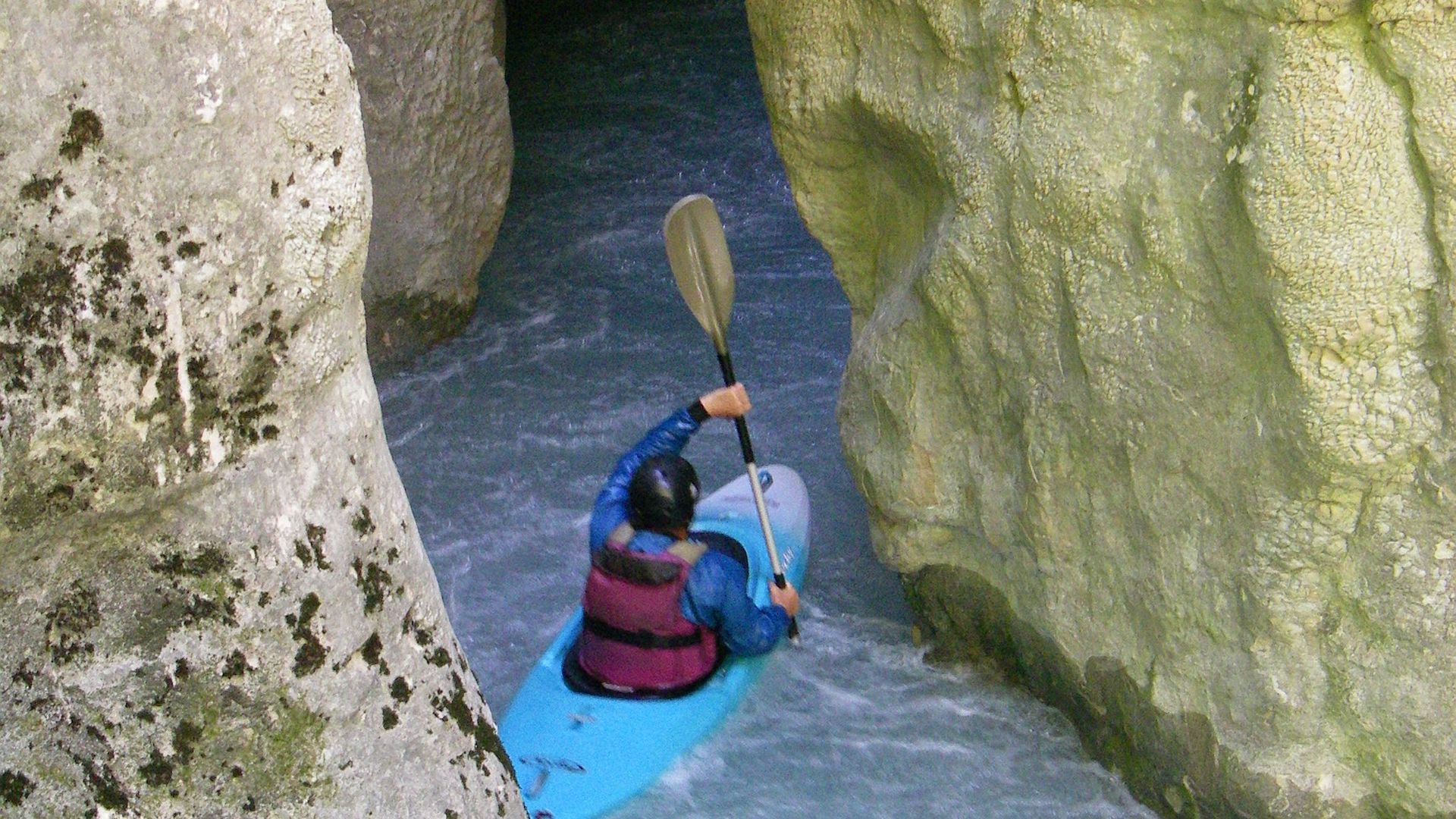 Kajak, Fluss Verdon, Abschnitt Carajuan - Stausee (Grand Canyon du Verdon) Einfahrt Imbut 🛶 Werner R.