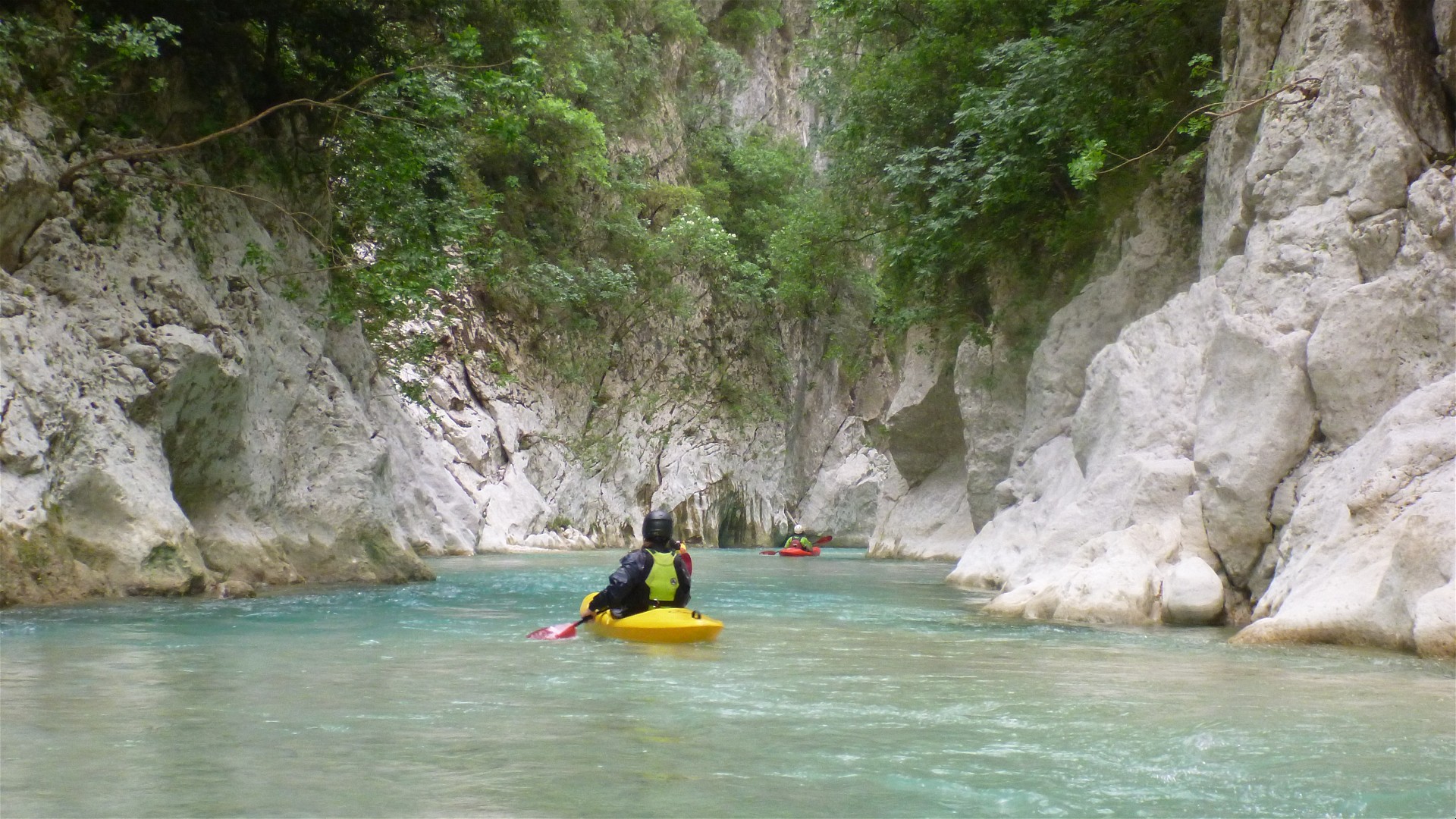 Kajak, Fluss Acheron, Abschnitt Vrysoula - Glyki (Weiße Schlucht) Endklamm 