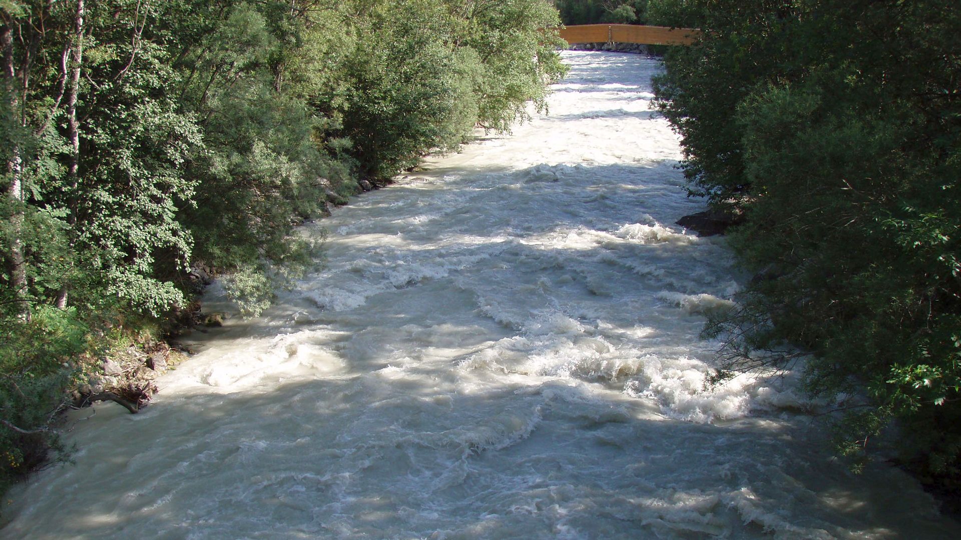 Kajak, Fluss Gyr, Abschnitt St. Antoine - Vallouise die ersten Meter 