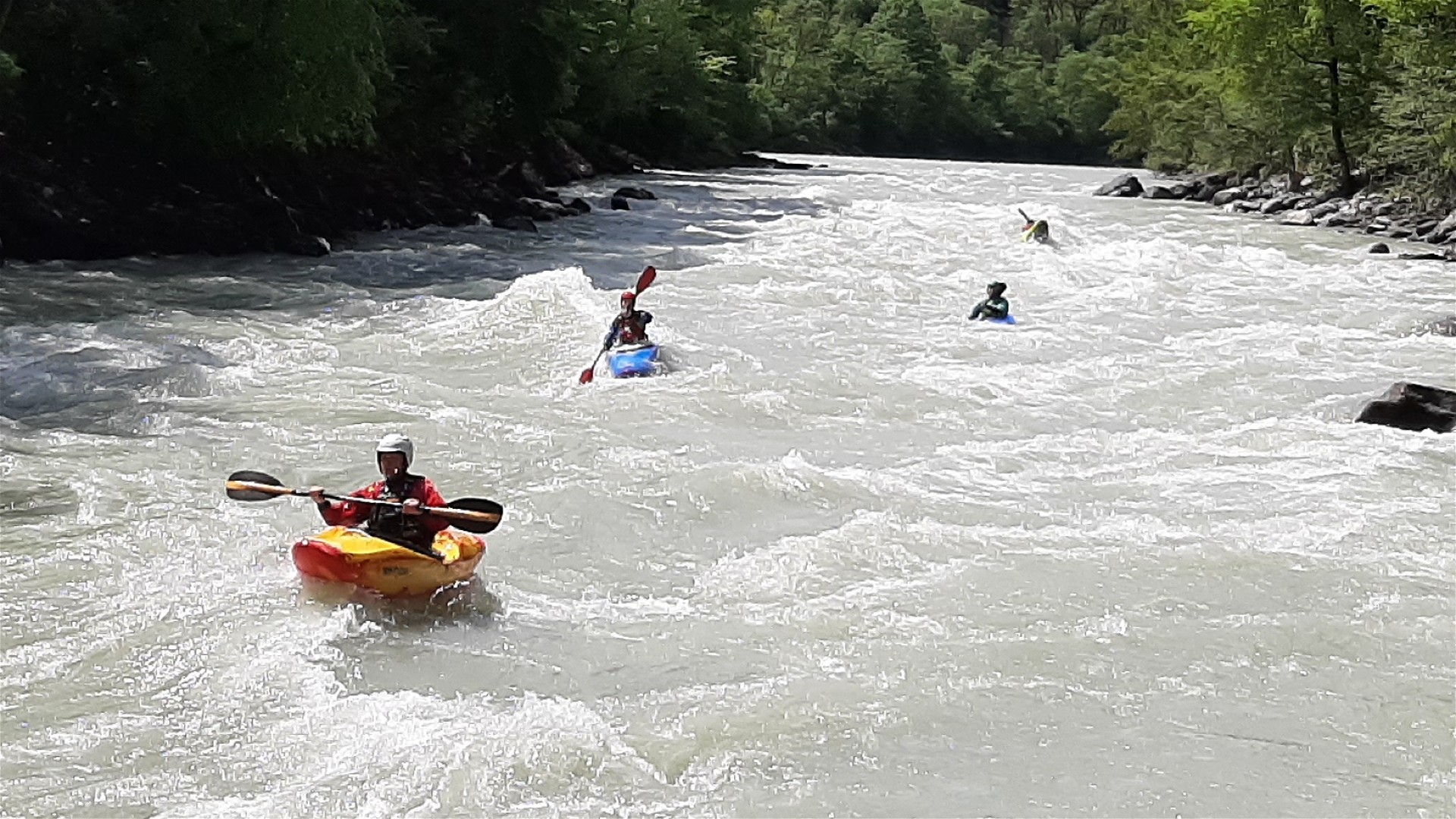 Kajak, Fluss Inn, Abschnitt Imst - Haiming (Imster Schlucht) Fotoschwall 