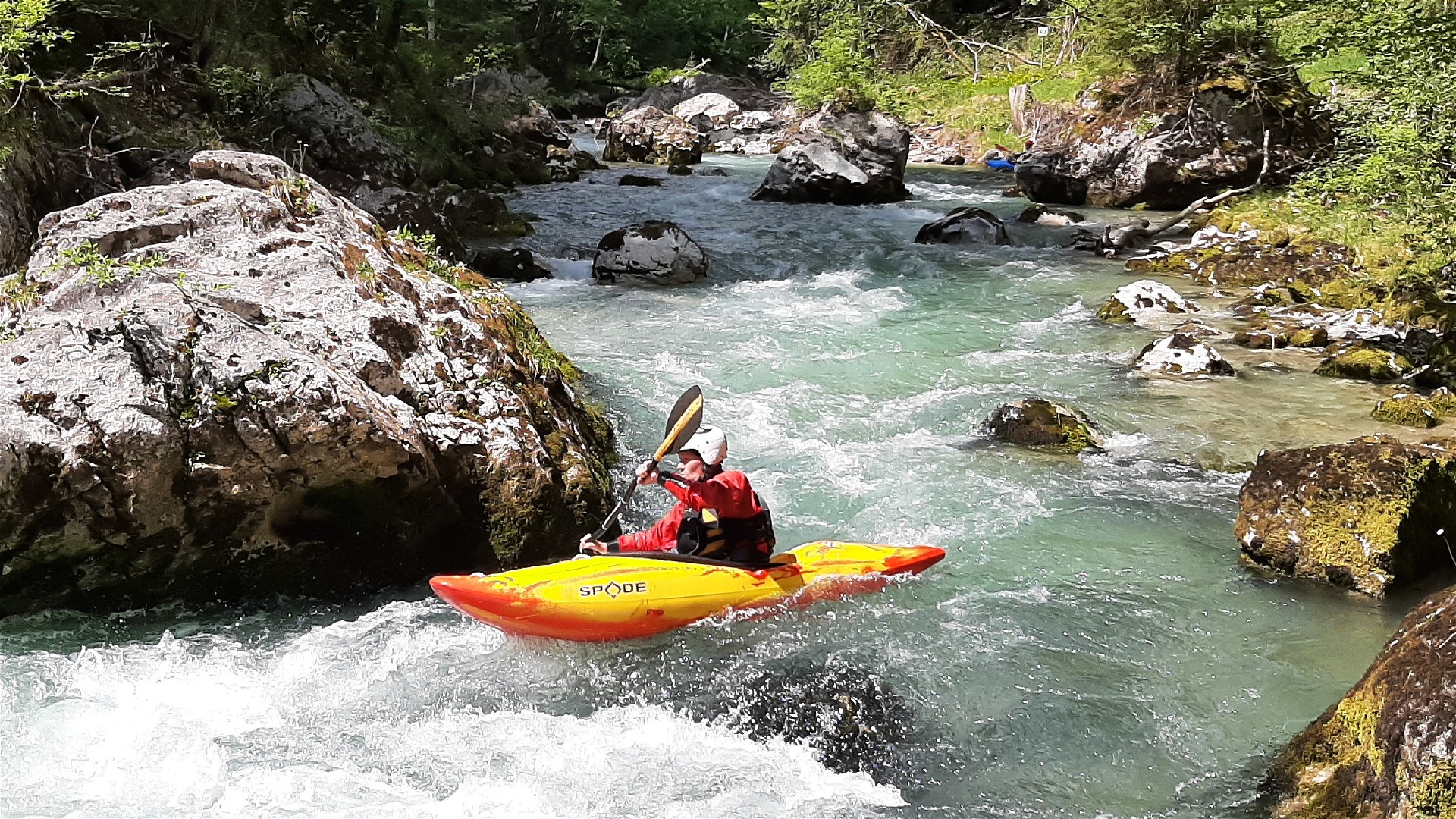 Kajak, Fluss Loisach, Abschnitt Gschwandsteg - Zielhaus (Griesenschlucht) Dom 