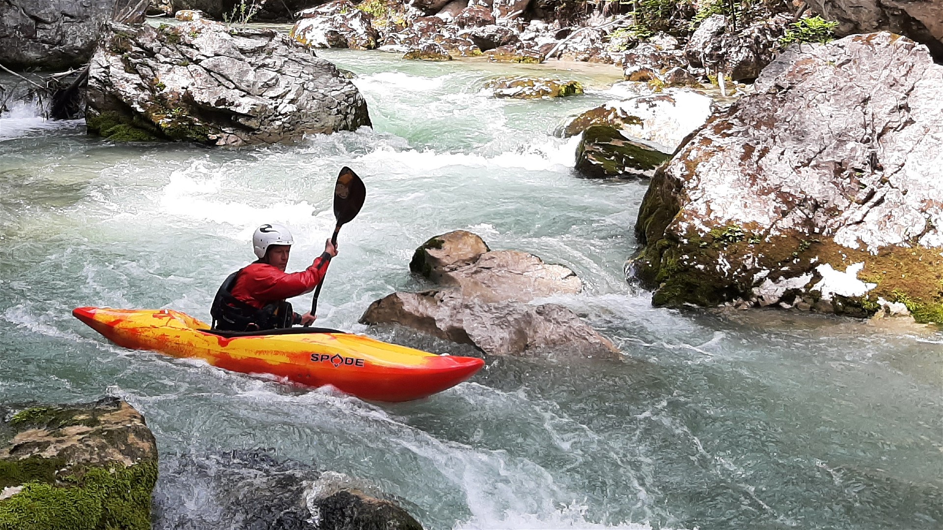 Kajak, Fluss Loisach, Abschnitt Gschwandsteg - Zielhaus (Griesenschlucht) Griesenschlucht 