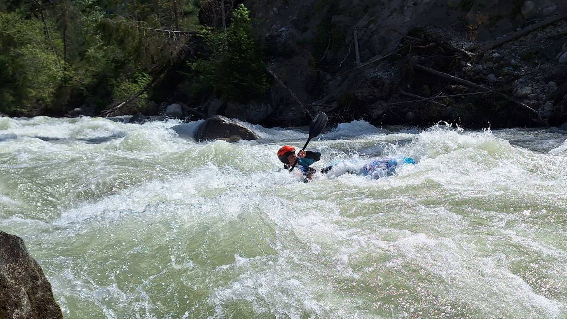 Kajak, Fluss Ötztaler Ache, Abschnitt Ötz - Haiming (Untere Ötz) Construkta 
