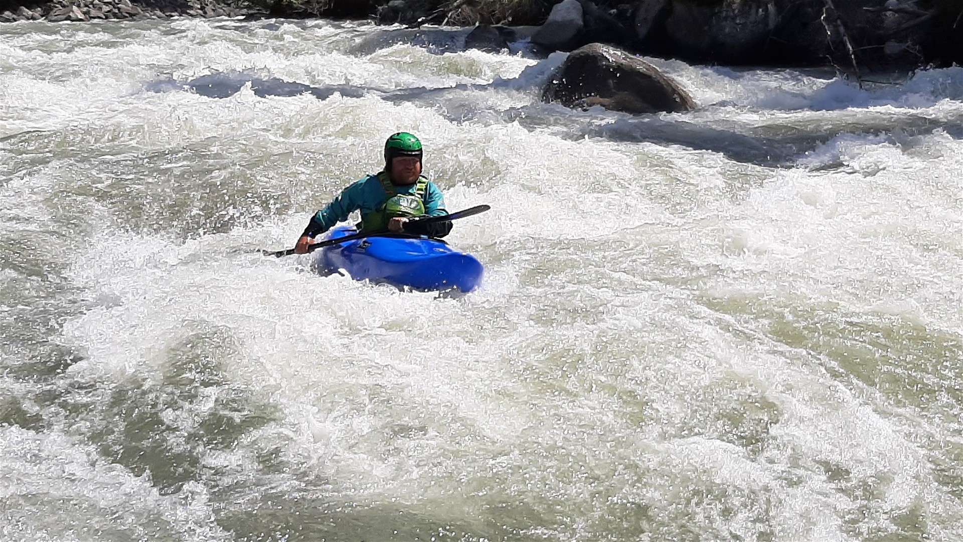 Kajak, Fluss Ötztaler Ache, Abschnitt Ötz - Haiming (Untere Ötz) Construkta 