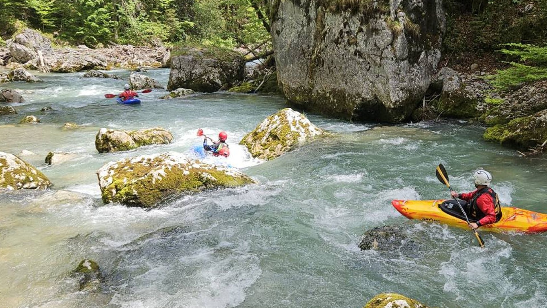 Kajak, Fluss Loisach, Abschnitt Gschwandsteg - Zielhaus (Griesenschlucht) Griesenschlucht 