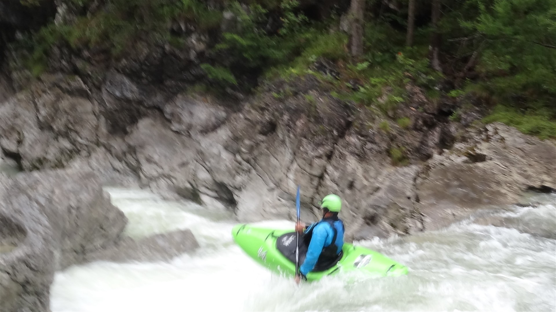 Kajak, Fluss Walchen, Abschnitt Achenkirch - GH Marie (Wasserfallstrecke) Wasserfallstrecke 