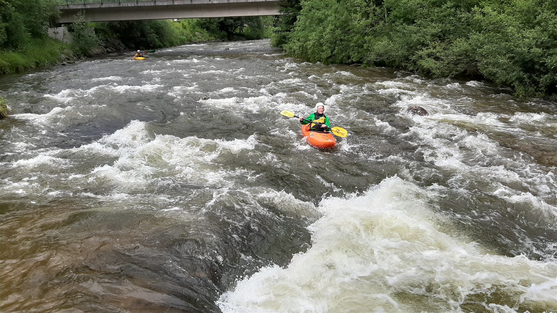 Kajak, Fluss Teichl, Abschnitt Windischgarsten - Elisabethsee bei der Pießlingmündung 